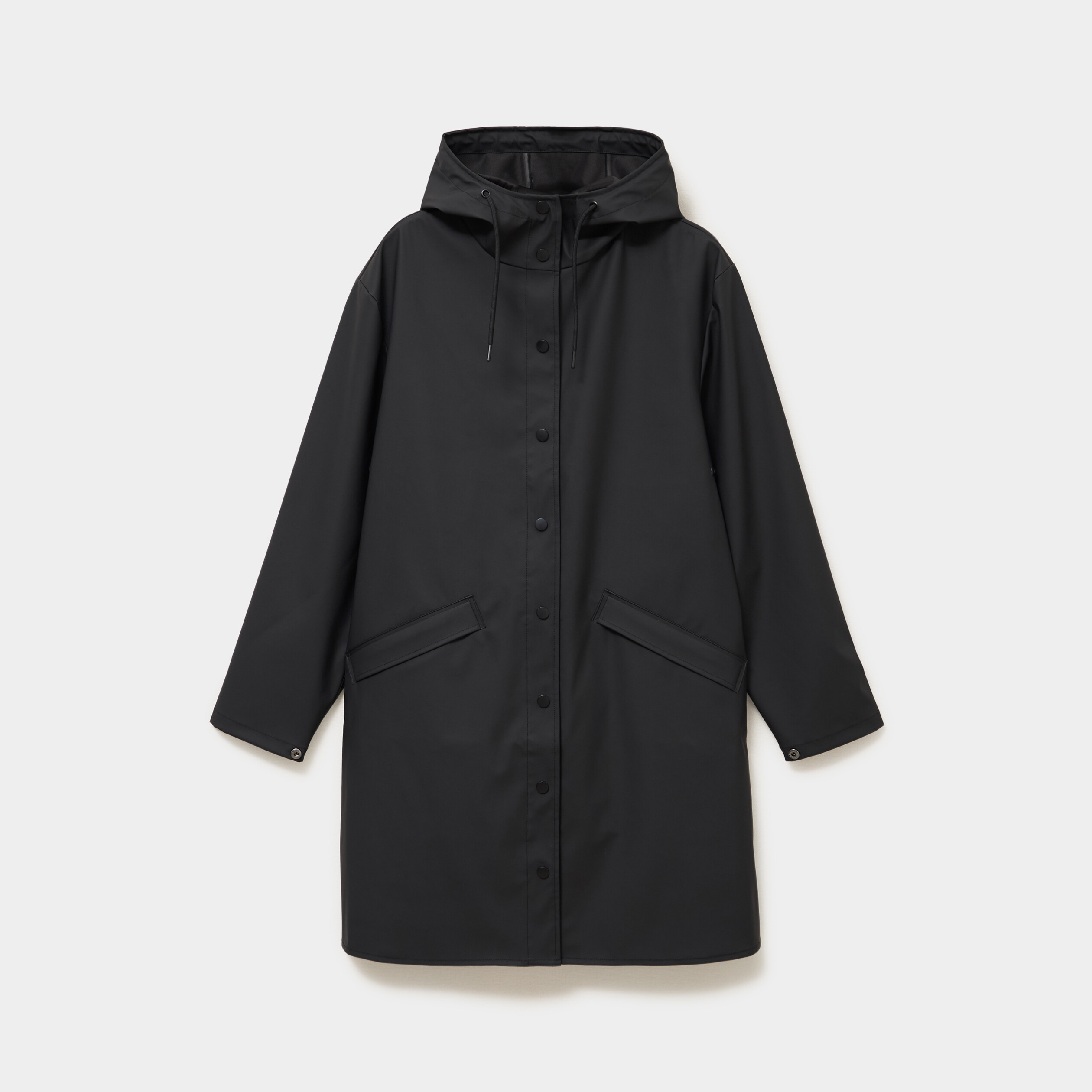 Parka imperm&eacute;able coupe-vent &agrave; capuche noir femme