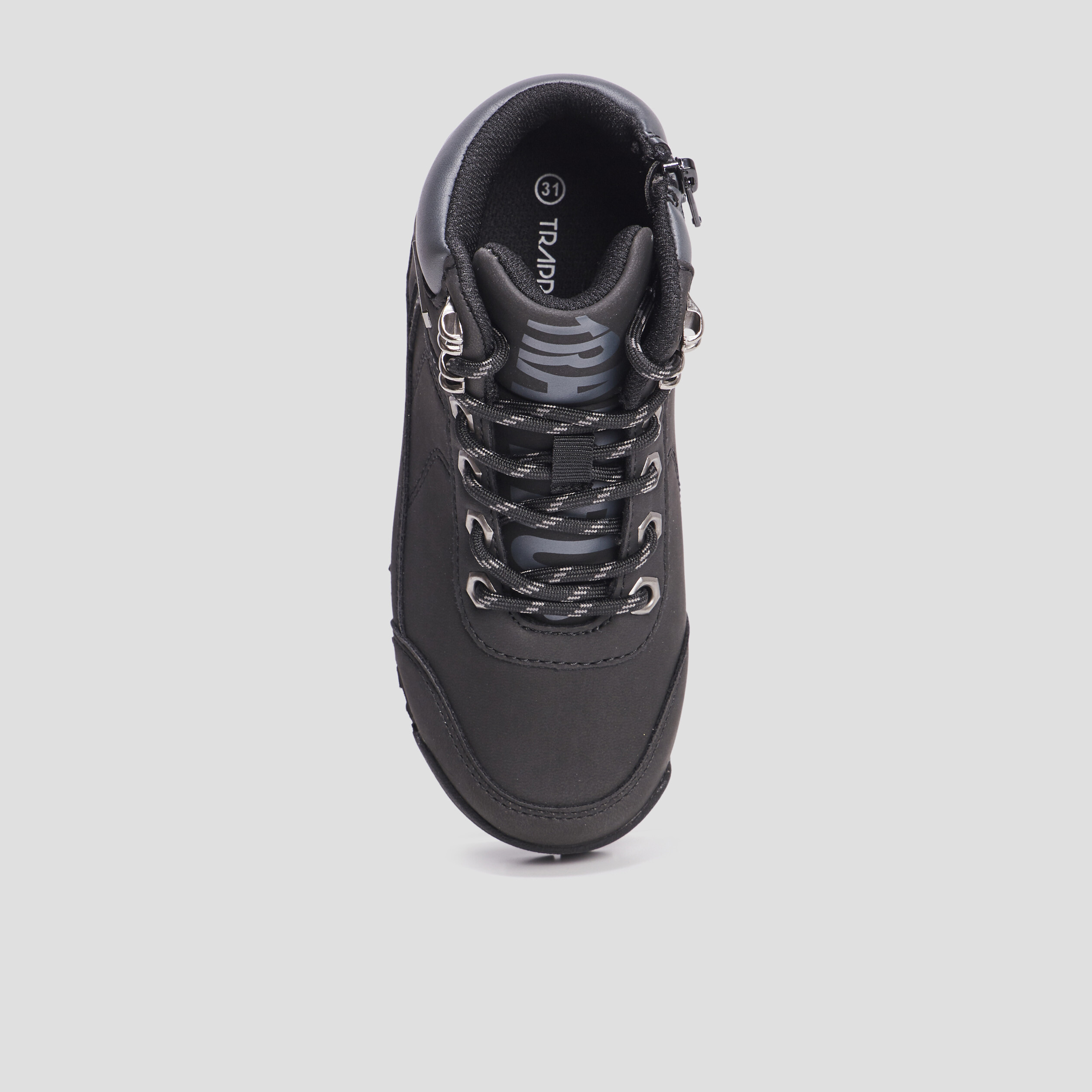 Bottines &agrave; lacets Trappeur Babino noir gar&ccedil;on