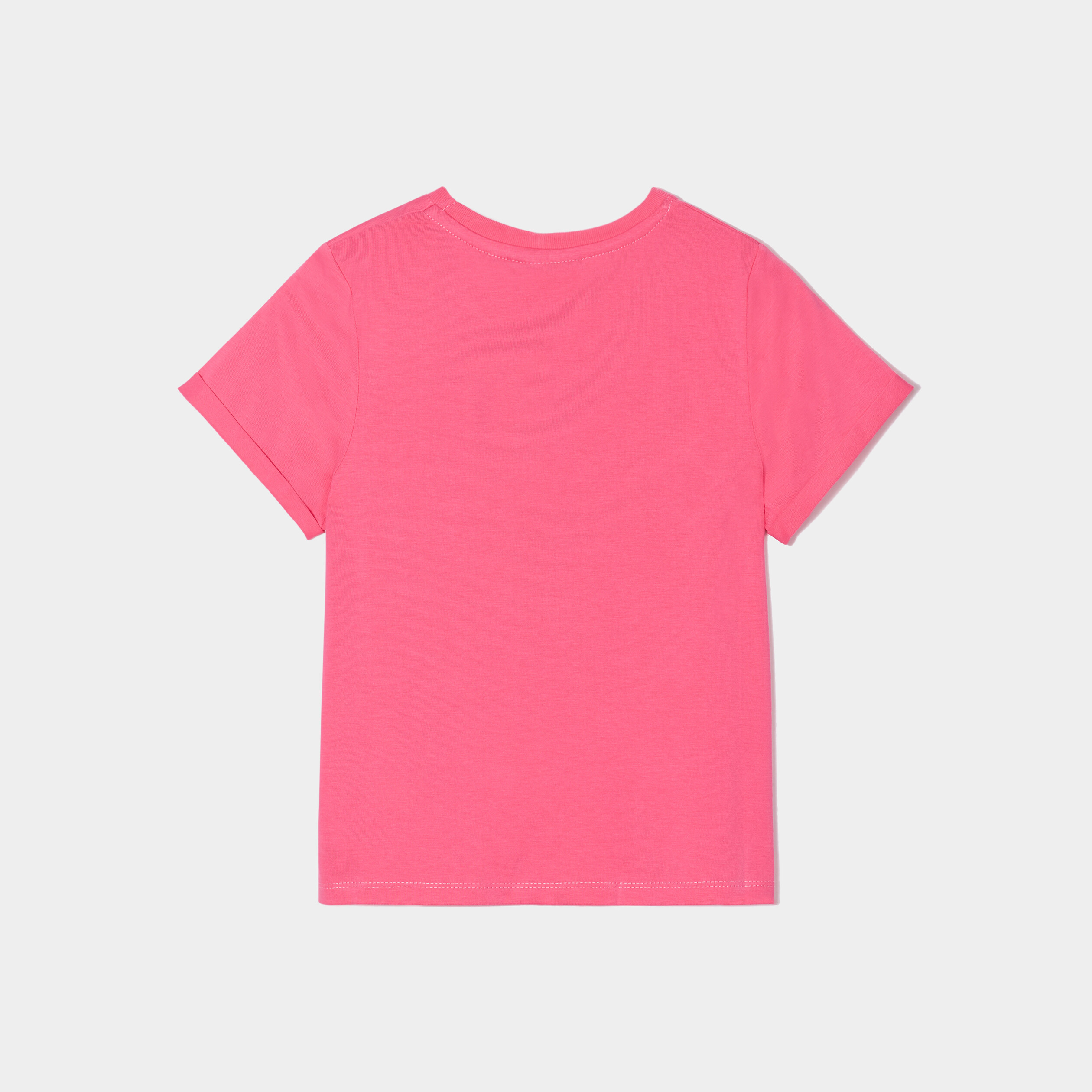 T-shirt manches courtes coton Barbie rose fushia fille