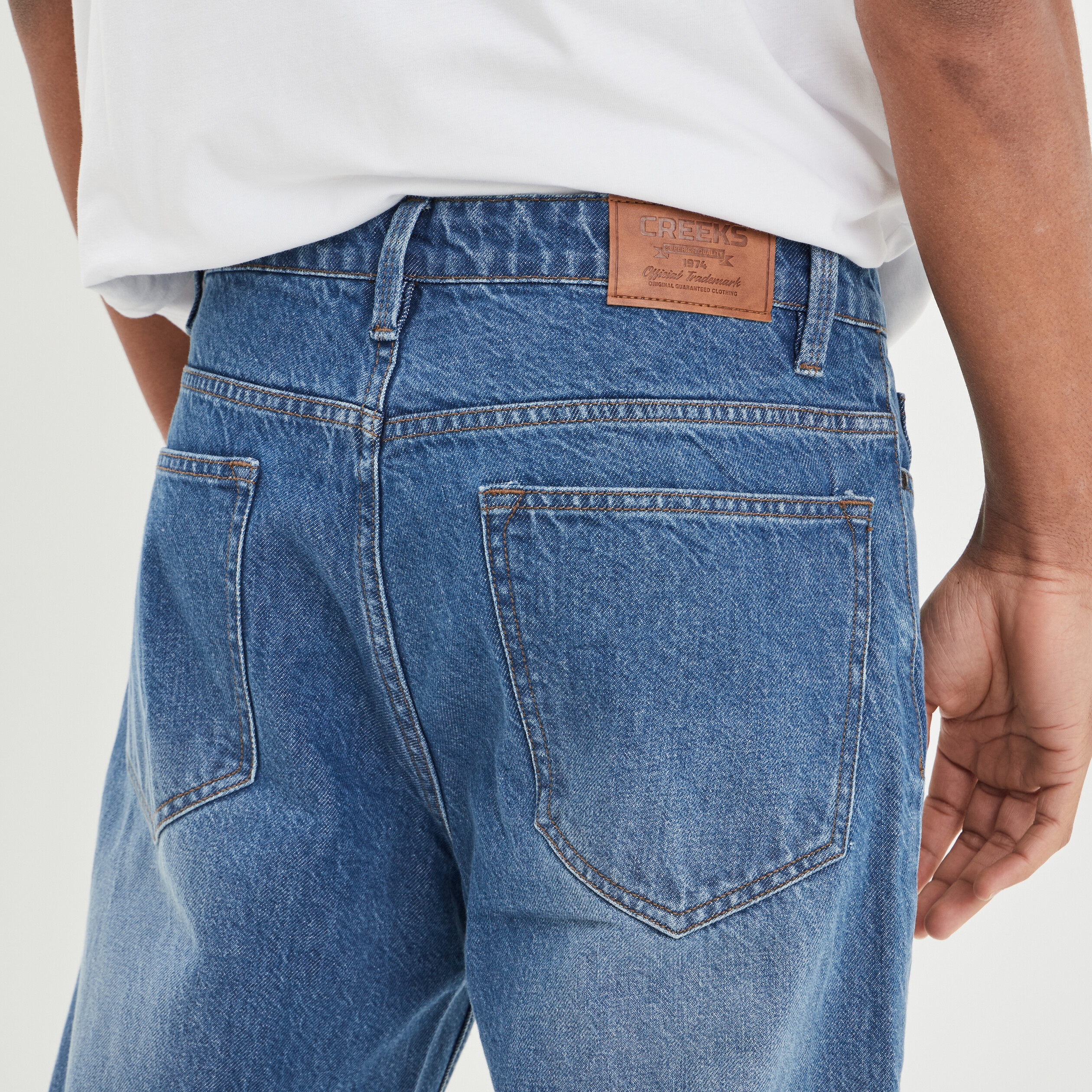 jeans relaxed creeks denim stone homme Jeans relaxed Creeks denim stone homme