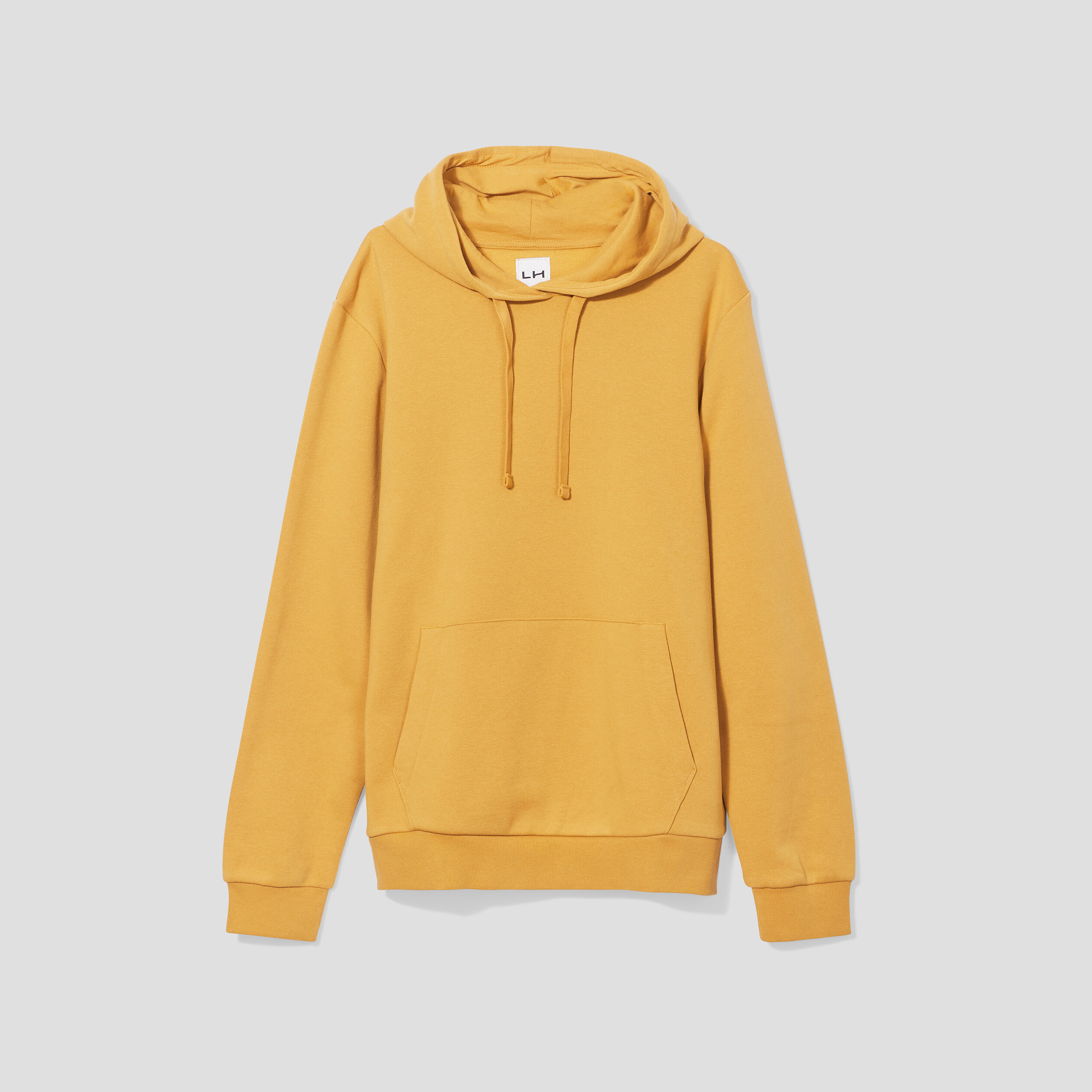 Sweat Capuche Logo Jaune Moutarde