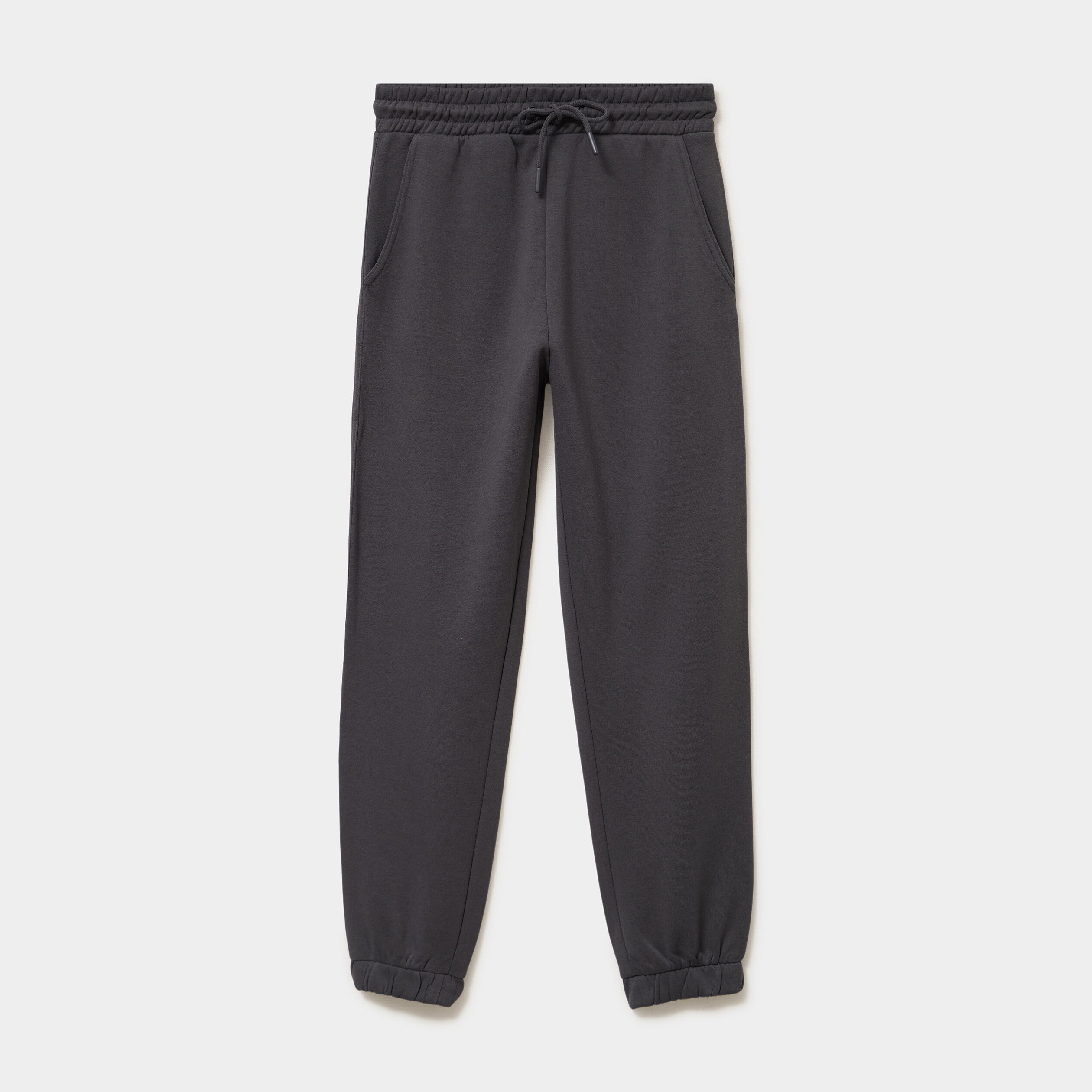 Pantalon de jogging molletonn&eacute; gris fonc&eacute; femme