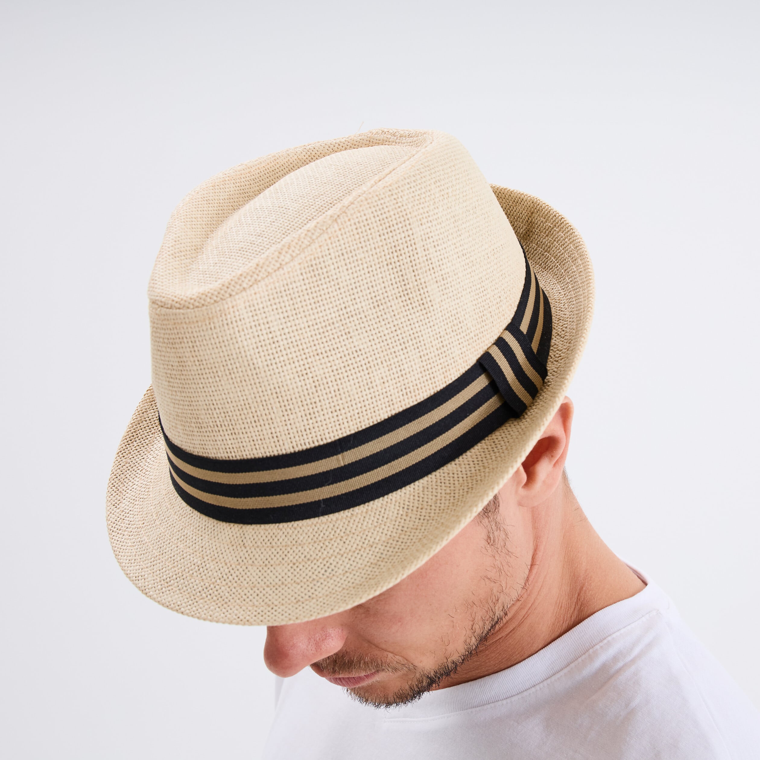 Chapeau trilby tress&eacute; sable homme