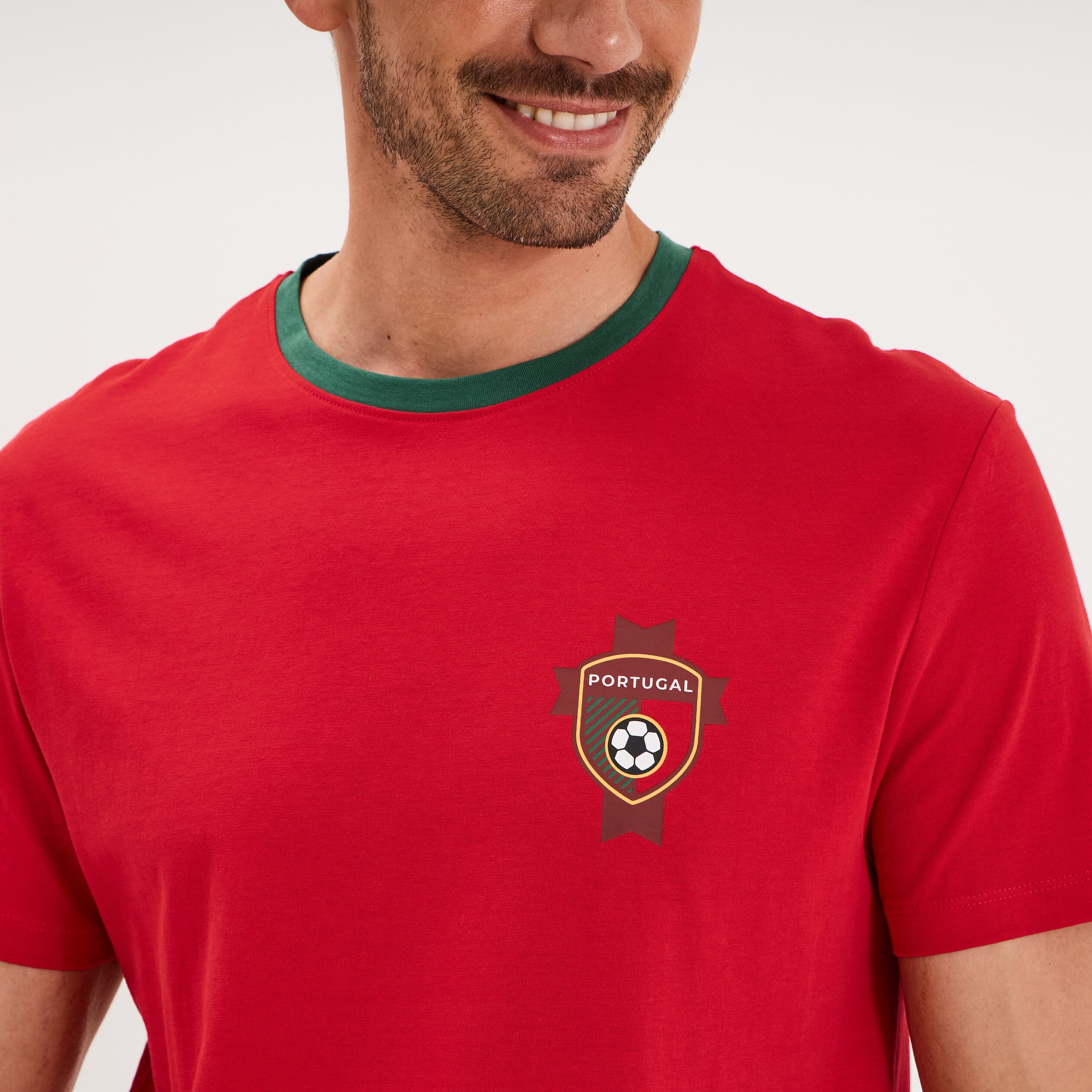 T-shirt maillot de football Portugal rouge mixte