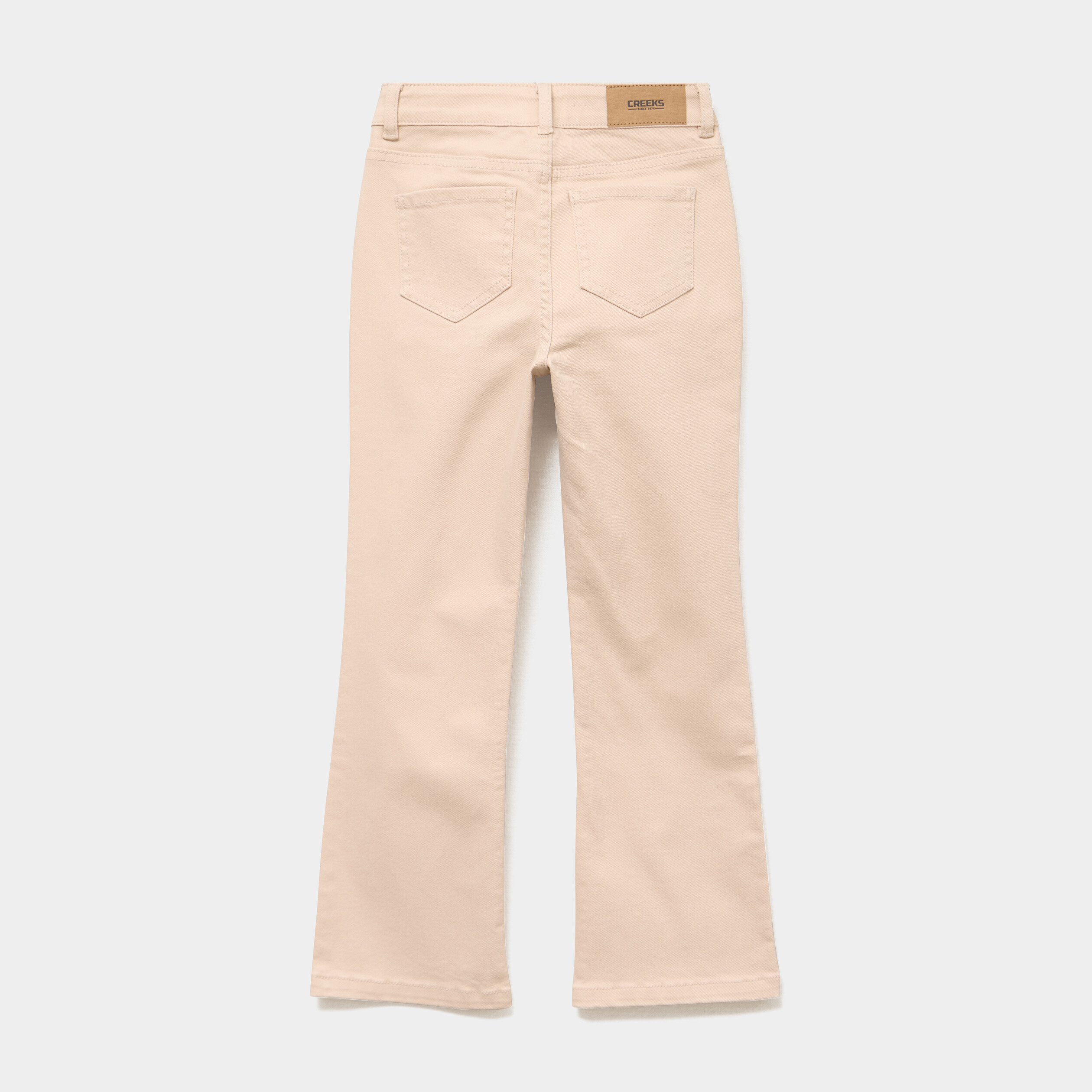 Pantalon bootcut twill 4 poches beige fille