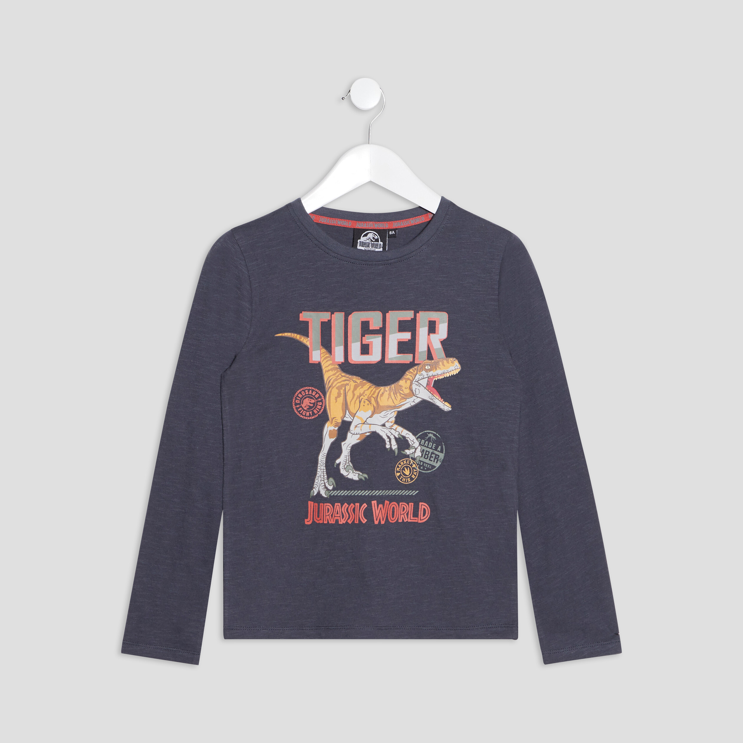 t shirt jurassic world gris garcon T-shirt Jurassic World gris garçon