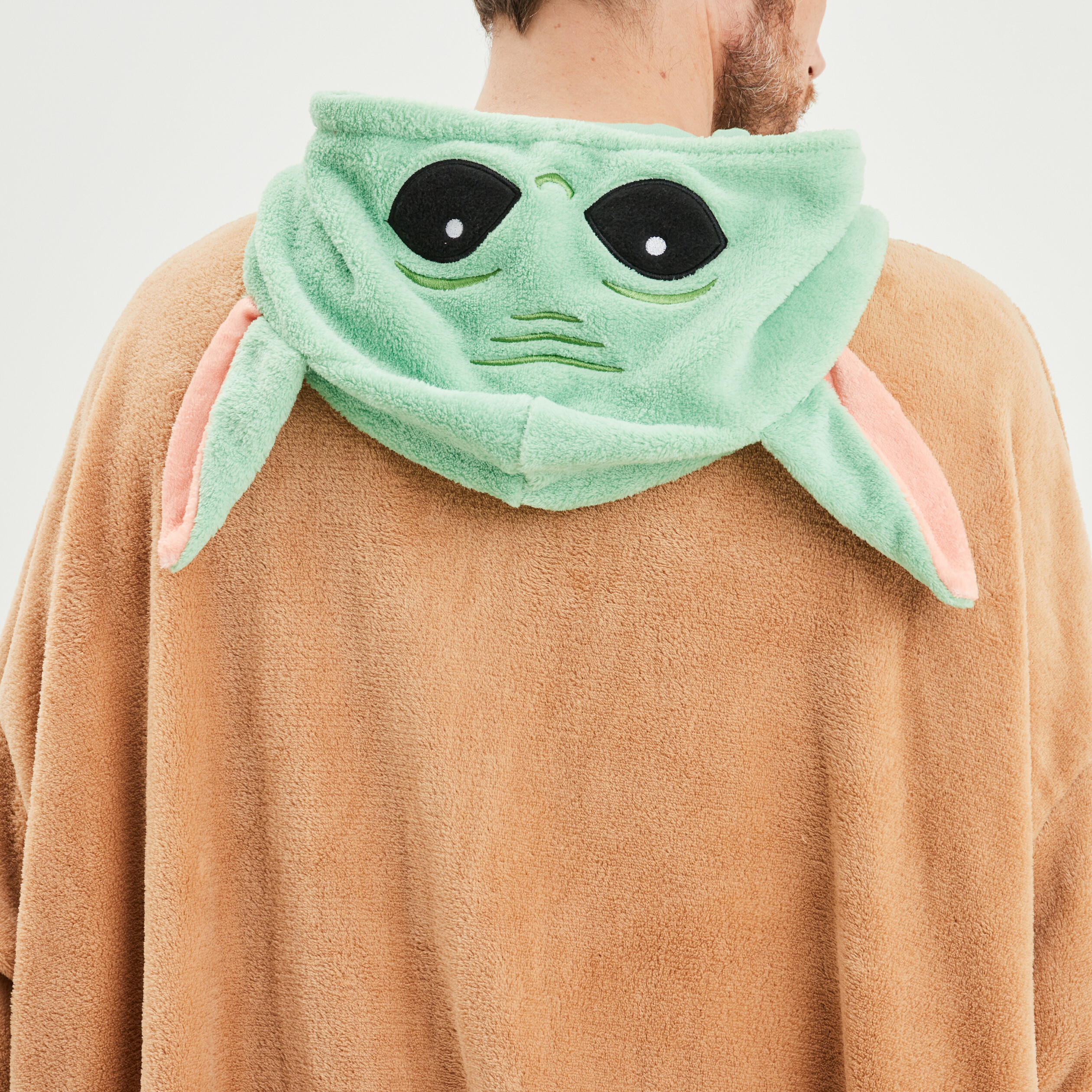 poncho plaid a capuche mandalorian sable homme Poncho plaid à capuche Mandalorian sable homme