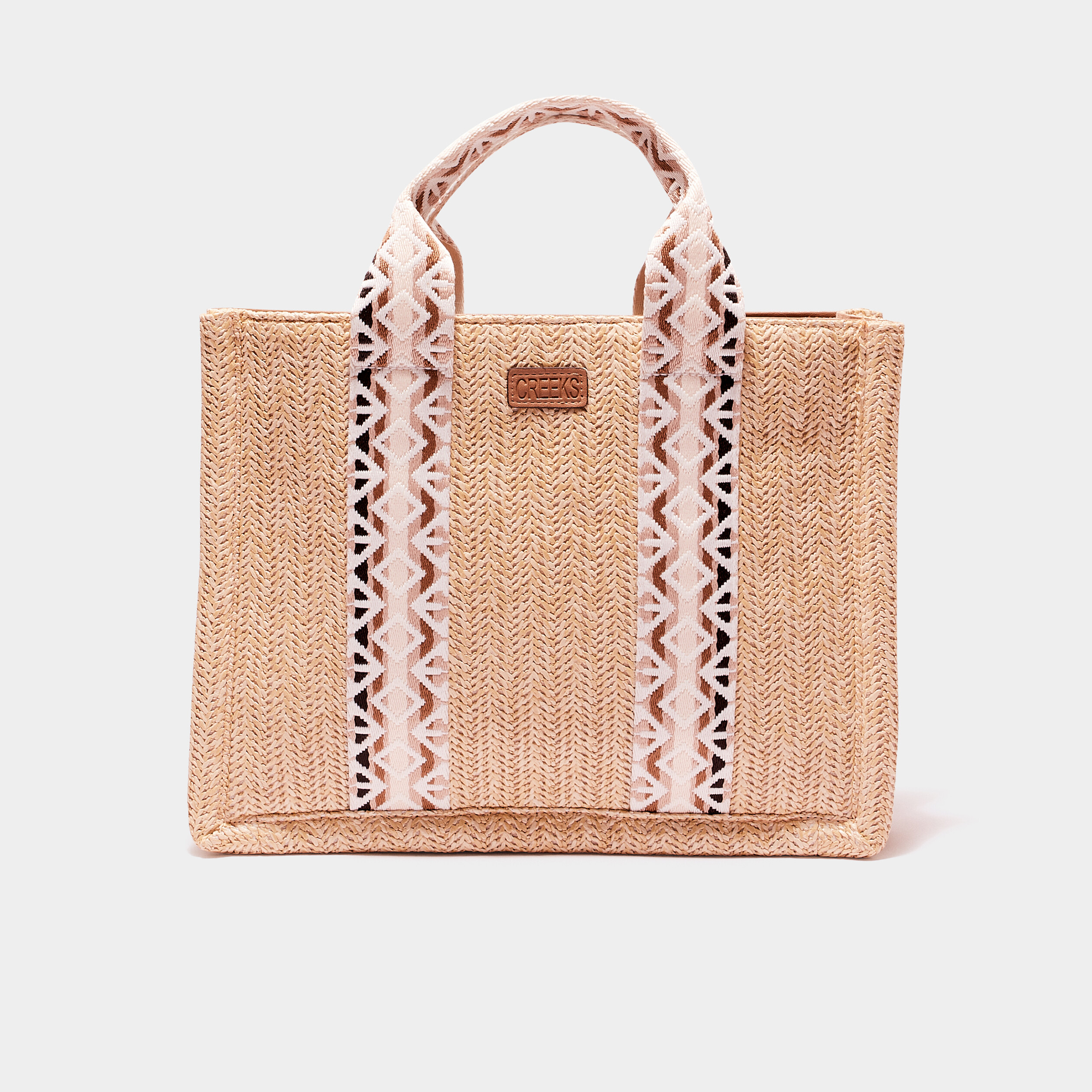 sac a main tresse creeks sable femme Sac à main tressé Creeks sable femme
