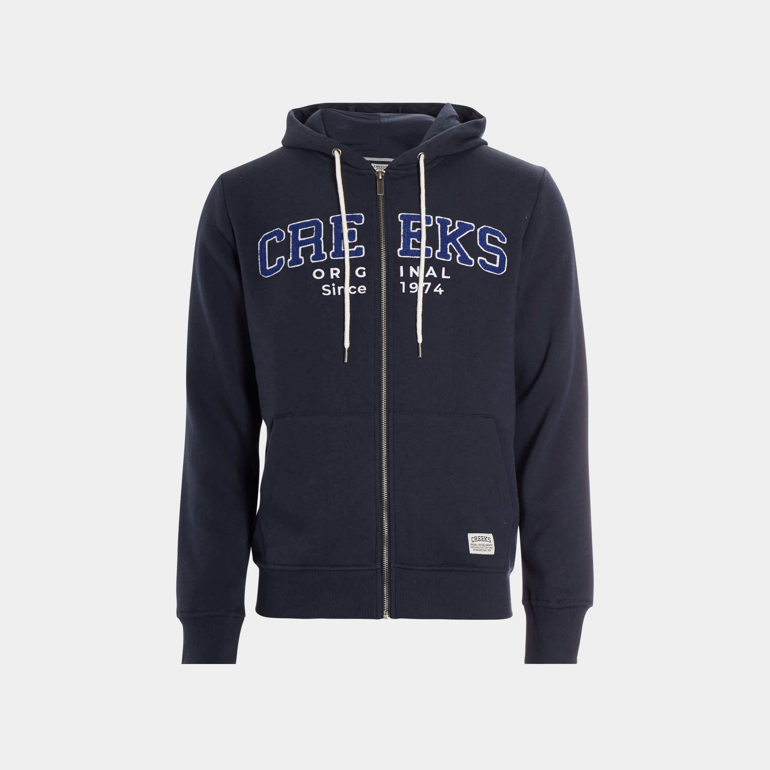 Sweat zippé à capuche Creeks bleu marine homme
