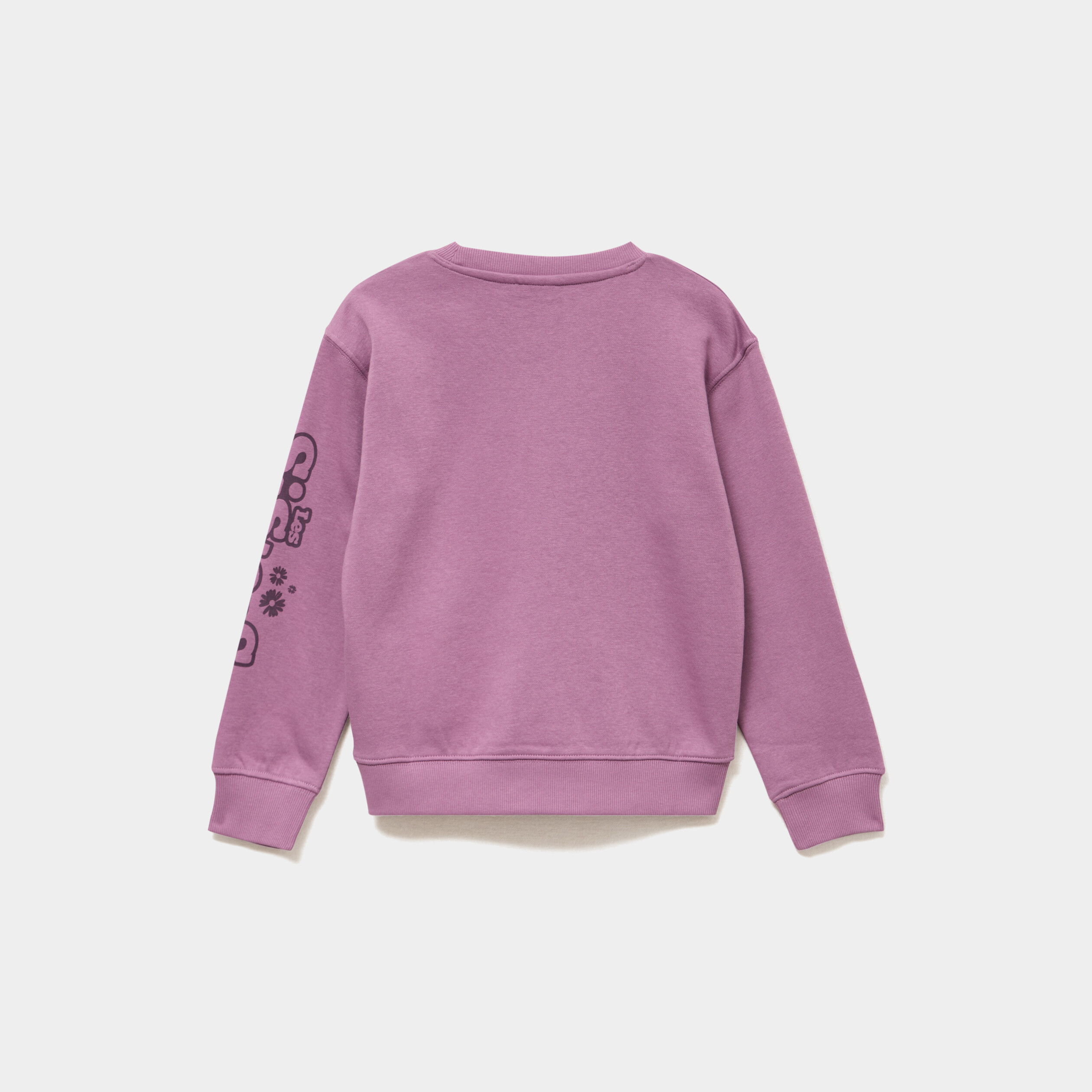 Sweat col rond Les Sisters violet fille