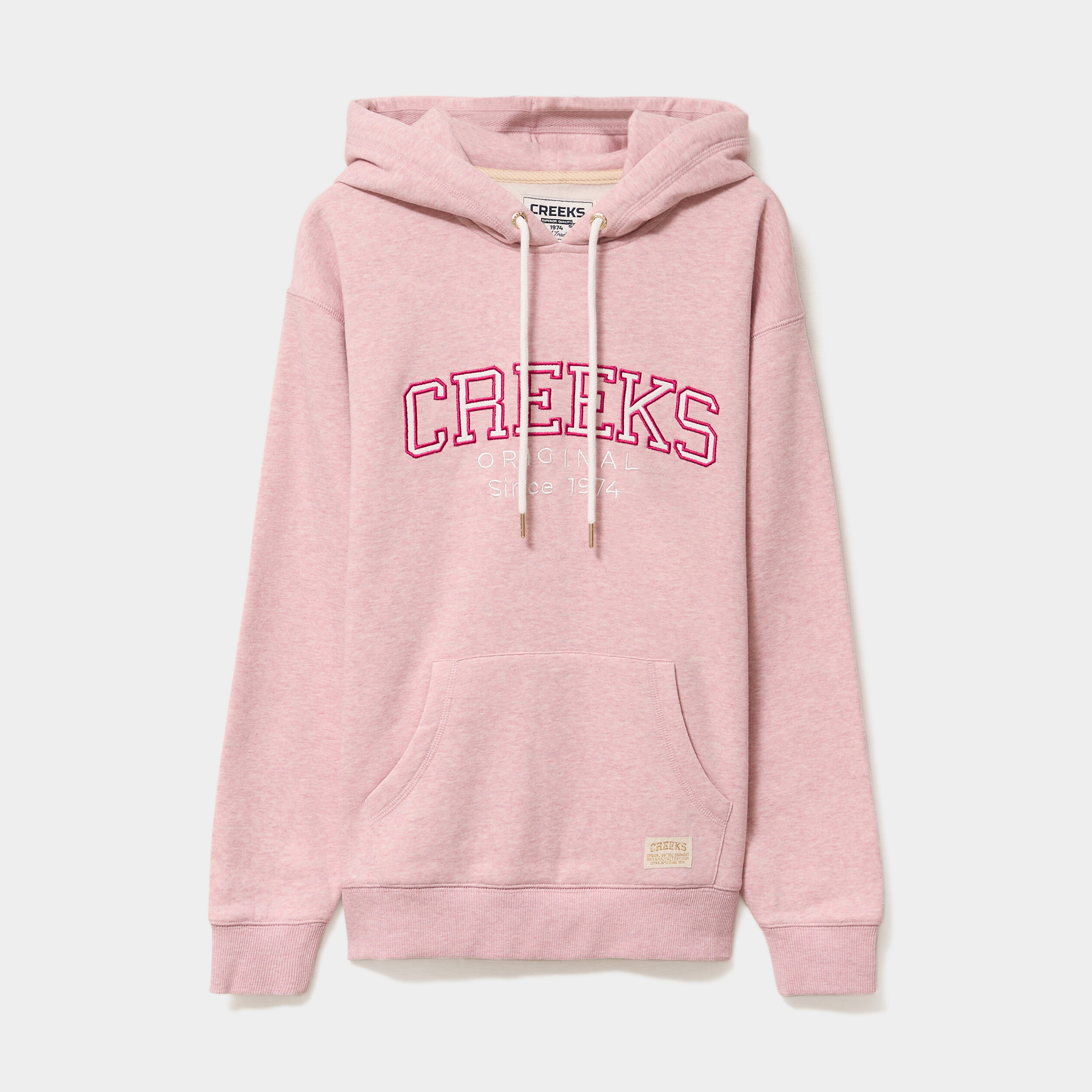 Sweat &agrave; capuche hoodie ecru femme