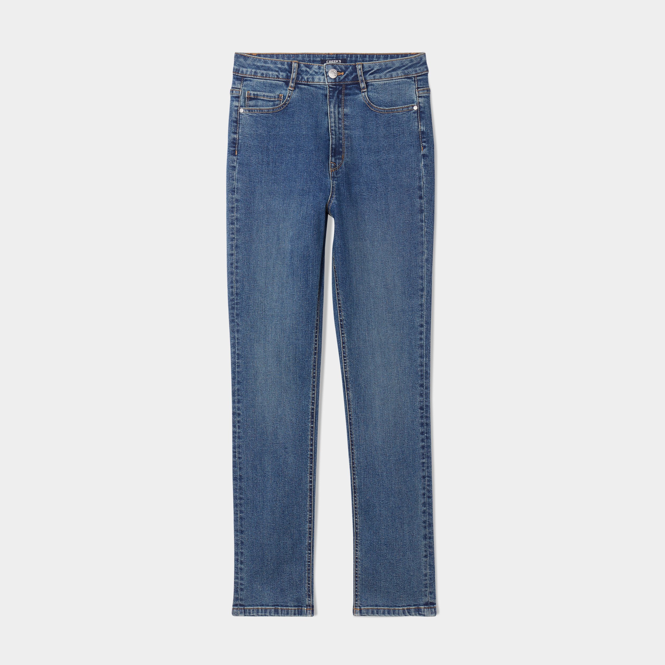 jeans slim taille haute denim dirty femme Jeans slim taille haute denim dirty femme
