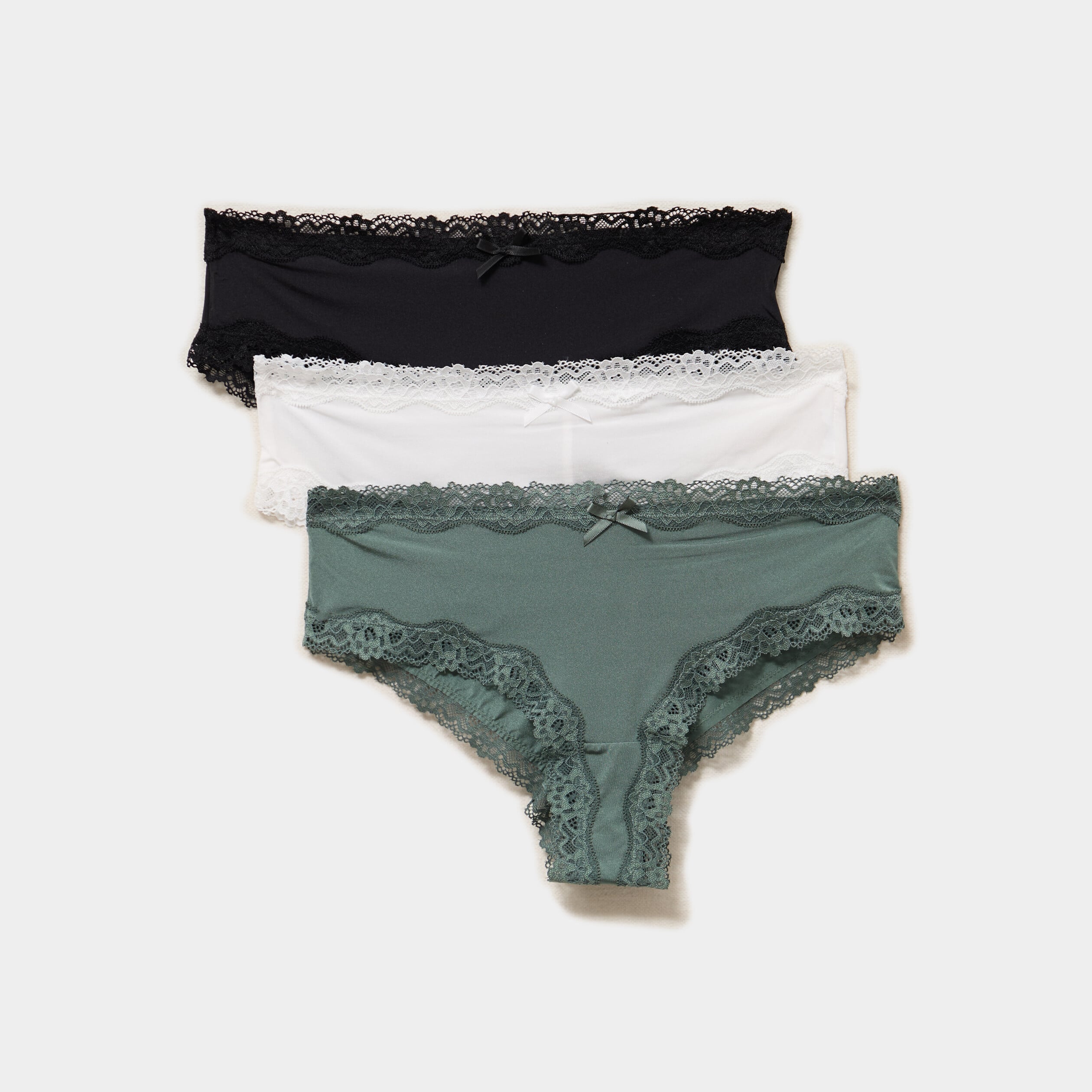 Lot 3 culottes hipster vert femme