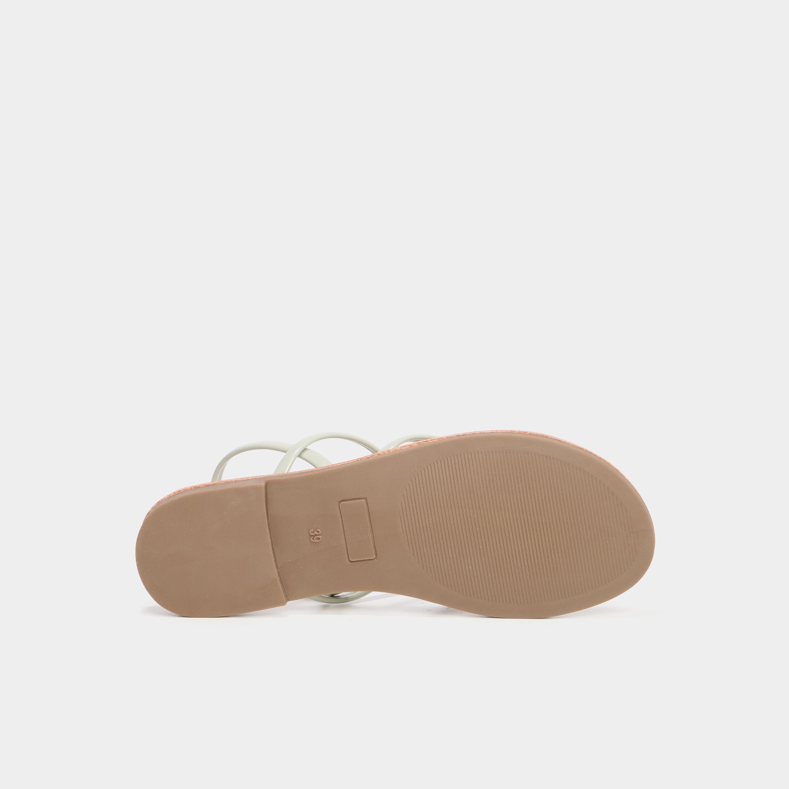 Sandales plates vert clair femme