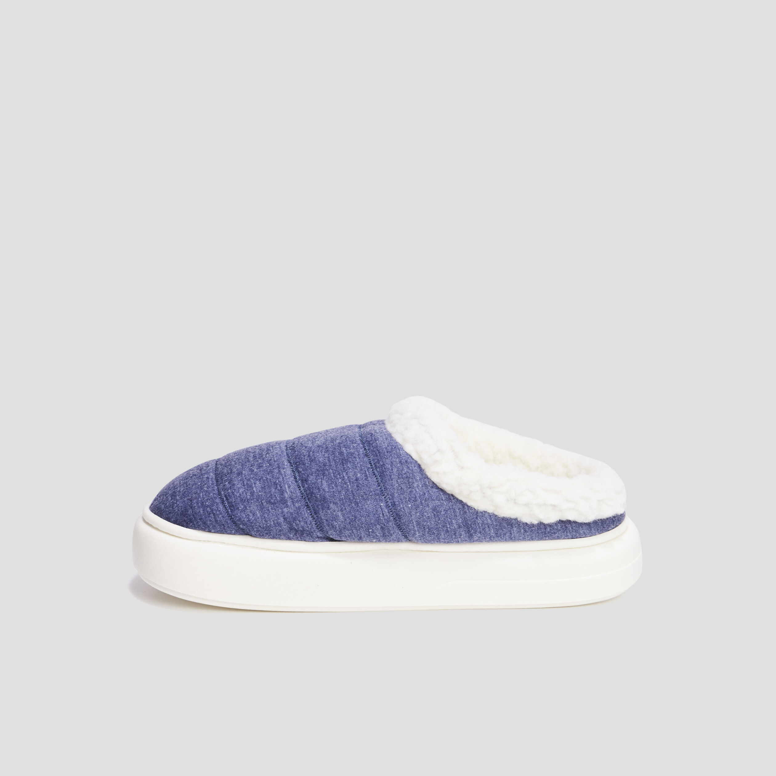 Chaussons fourrés compensés Liberto bleu homme