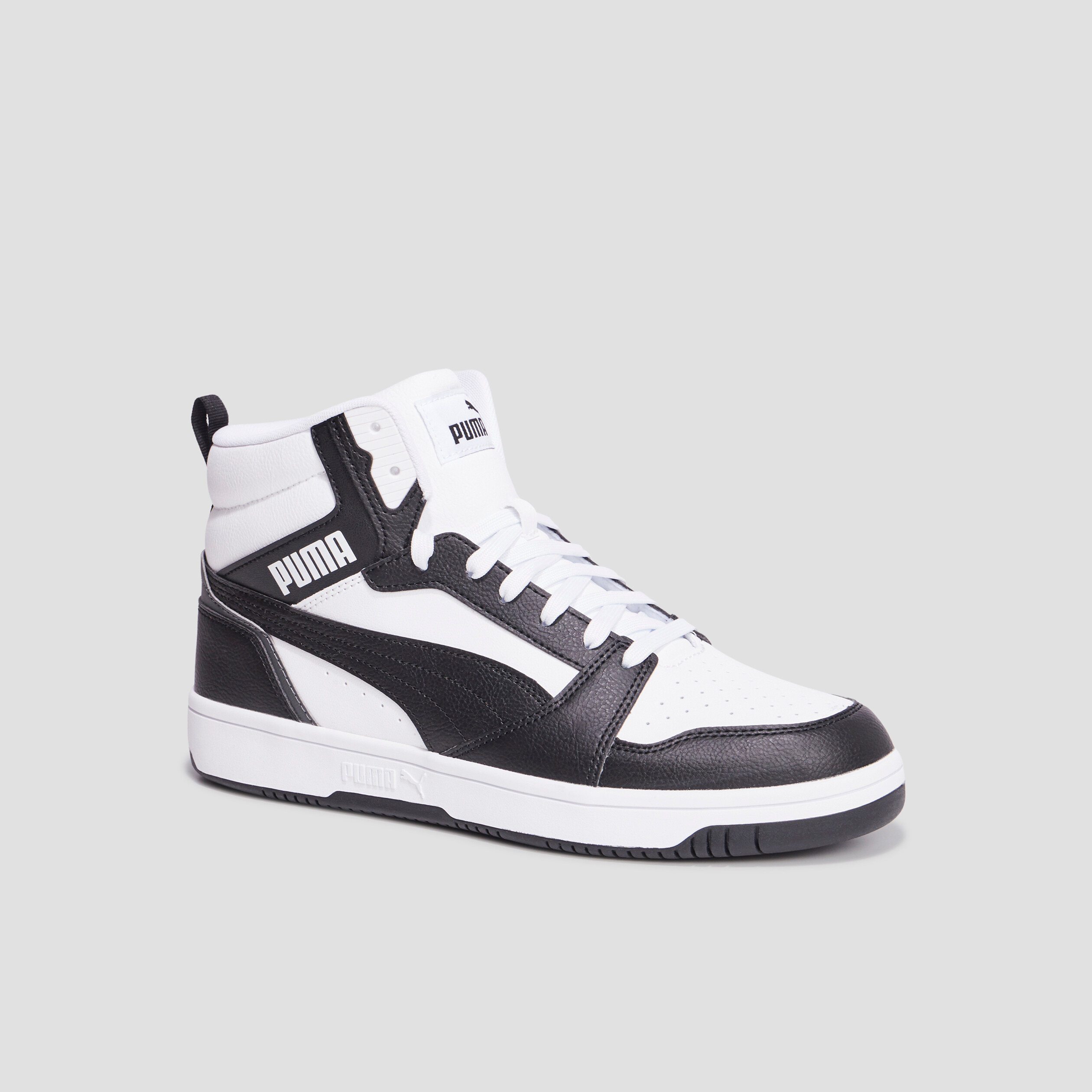 baskets montantes a lacets puma mid noir homme Baskets montantes à lacets Puma Mid noir homme