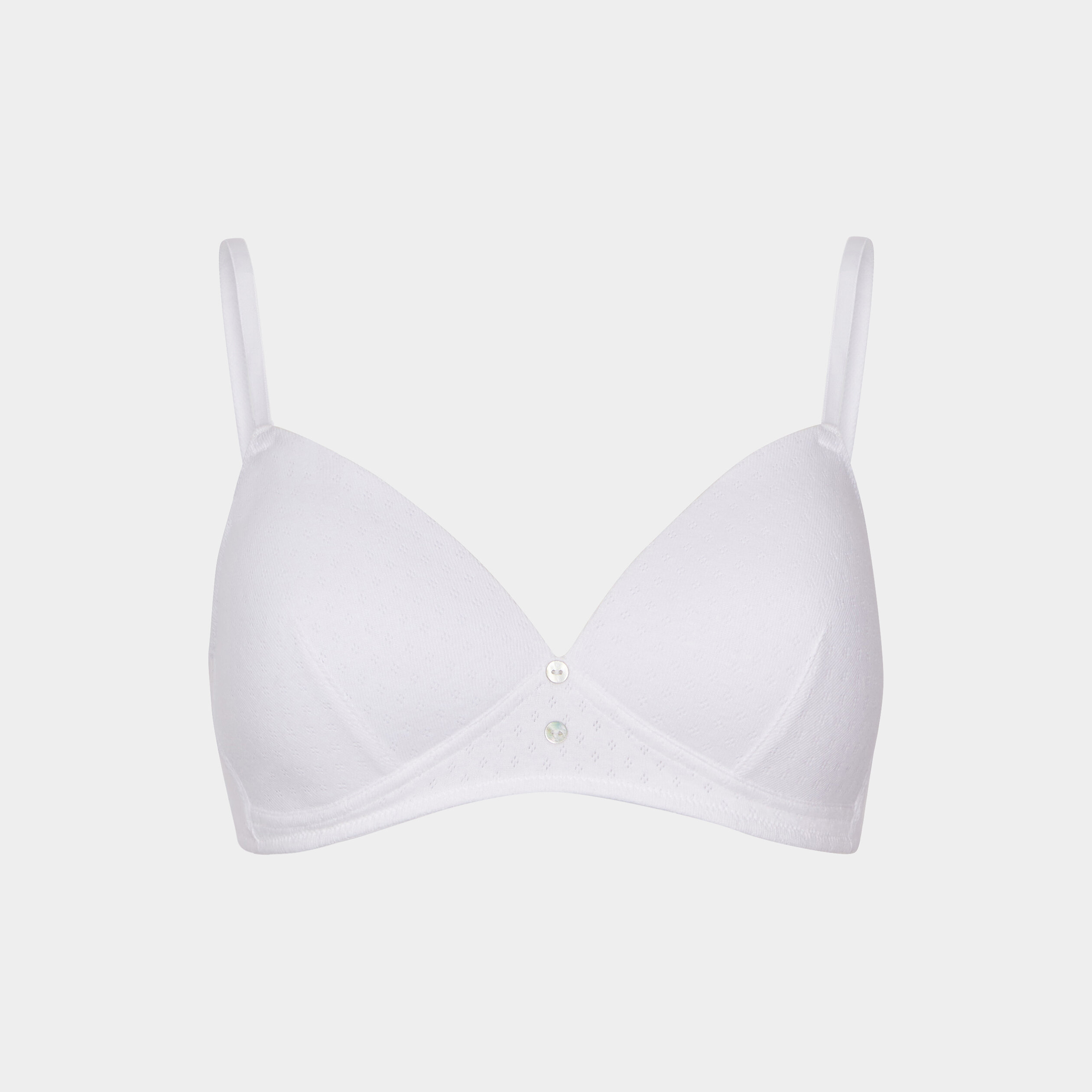 soutien gorge triangle padde coton blanc femme Soutien-gorge triangle paddé coton blanc femme