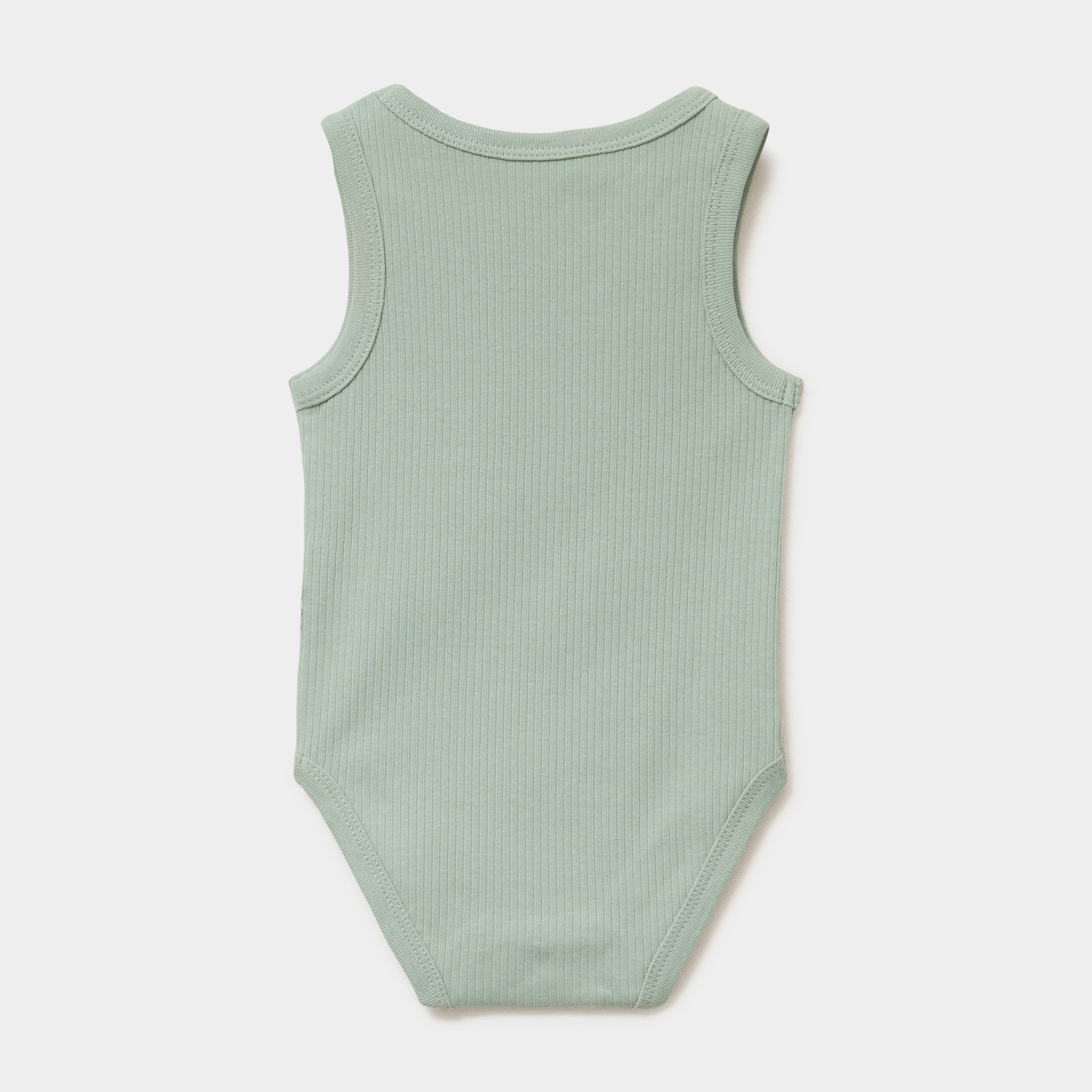 Lot 3 bodies coton c&ocirc;tel&eacute; sans manches vert kaki b&eacute;b&eacute;