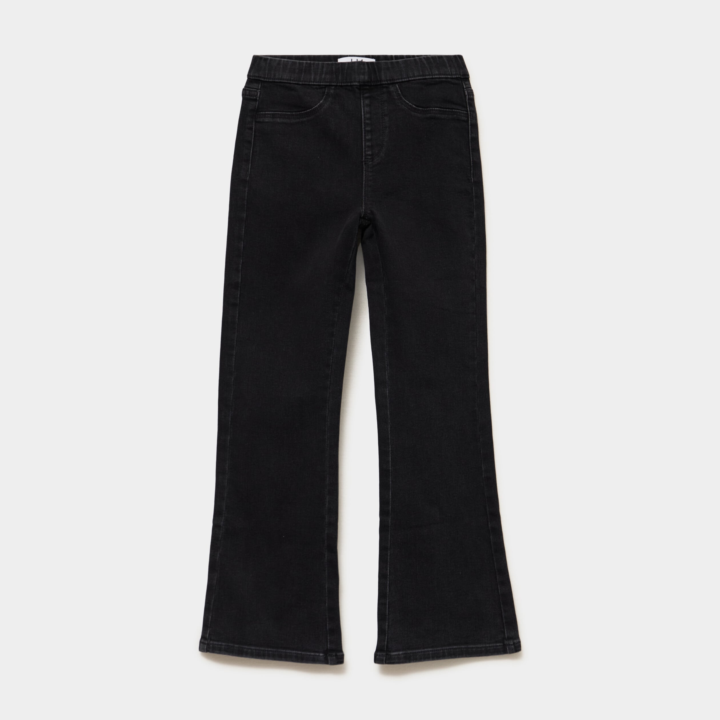 Jegging bootcut taille &eacute;lastiqu&eacute;e denim noir fille