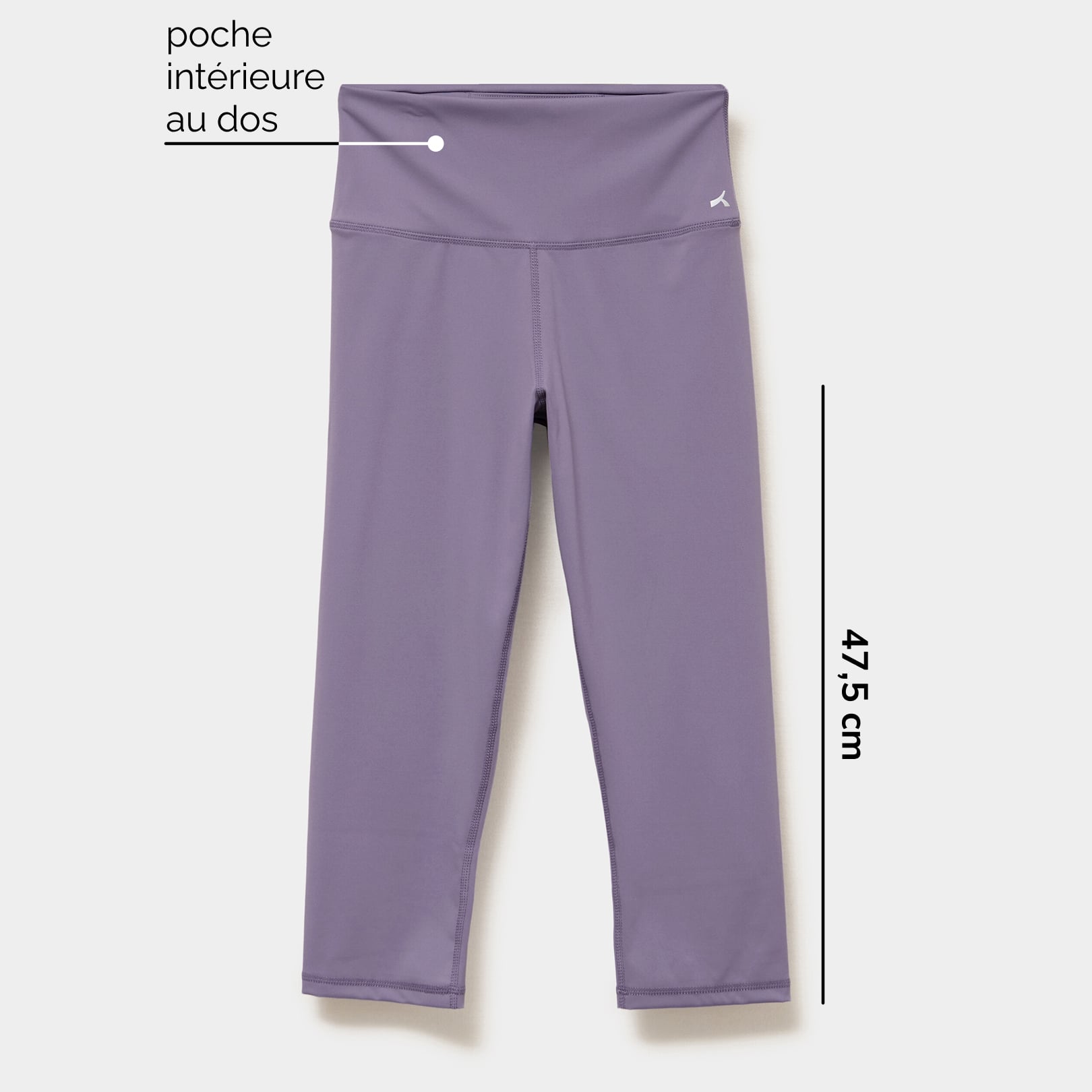Legging corsaire de sport stretch violet femme