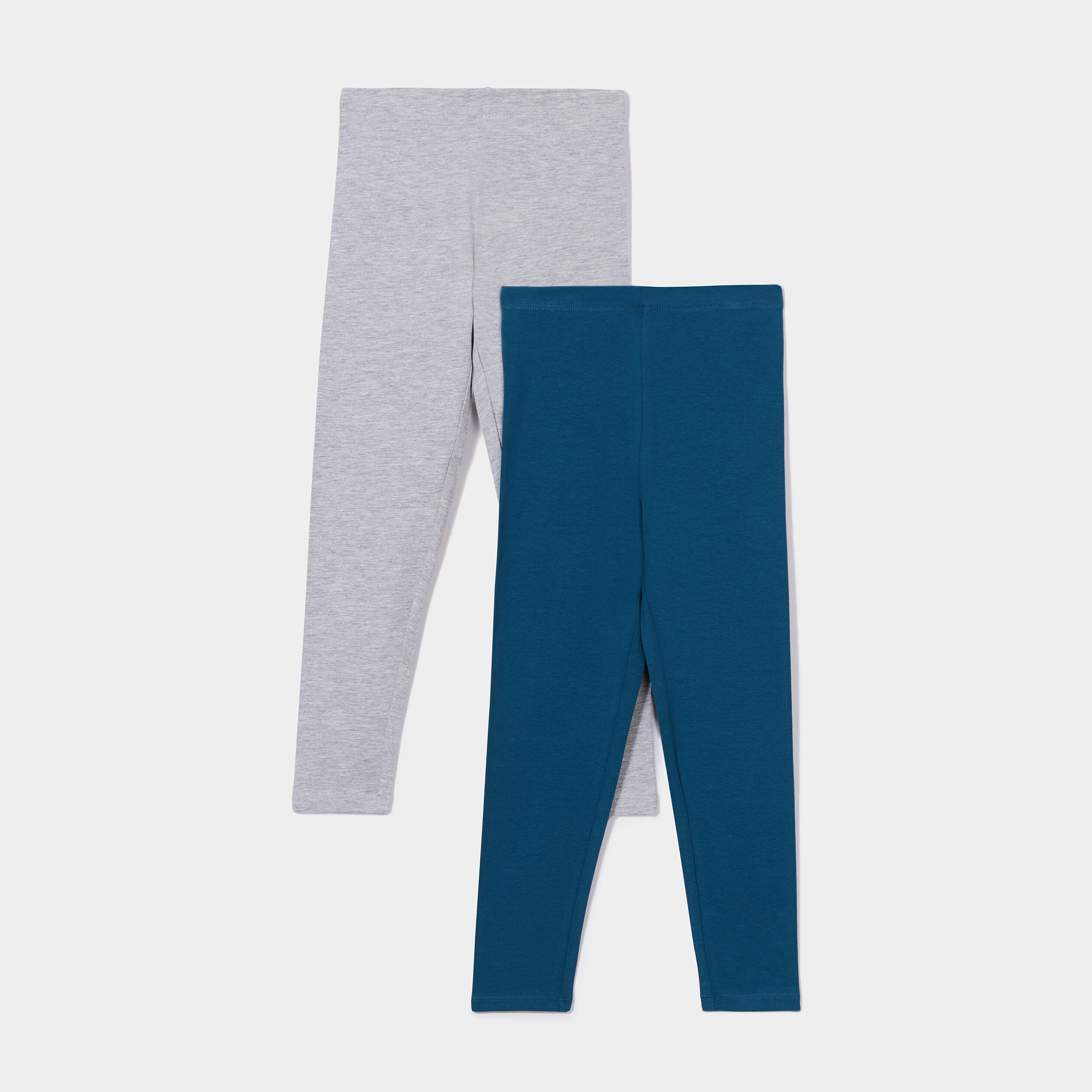 lot 2 leggings coton gris fille Lot 2 leggings coton gris fille