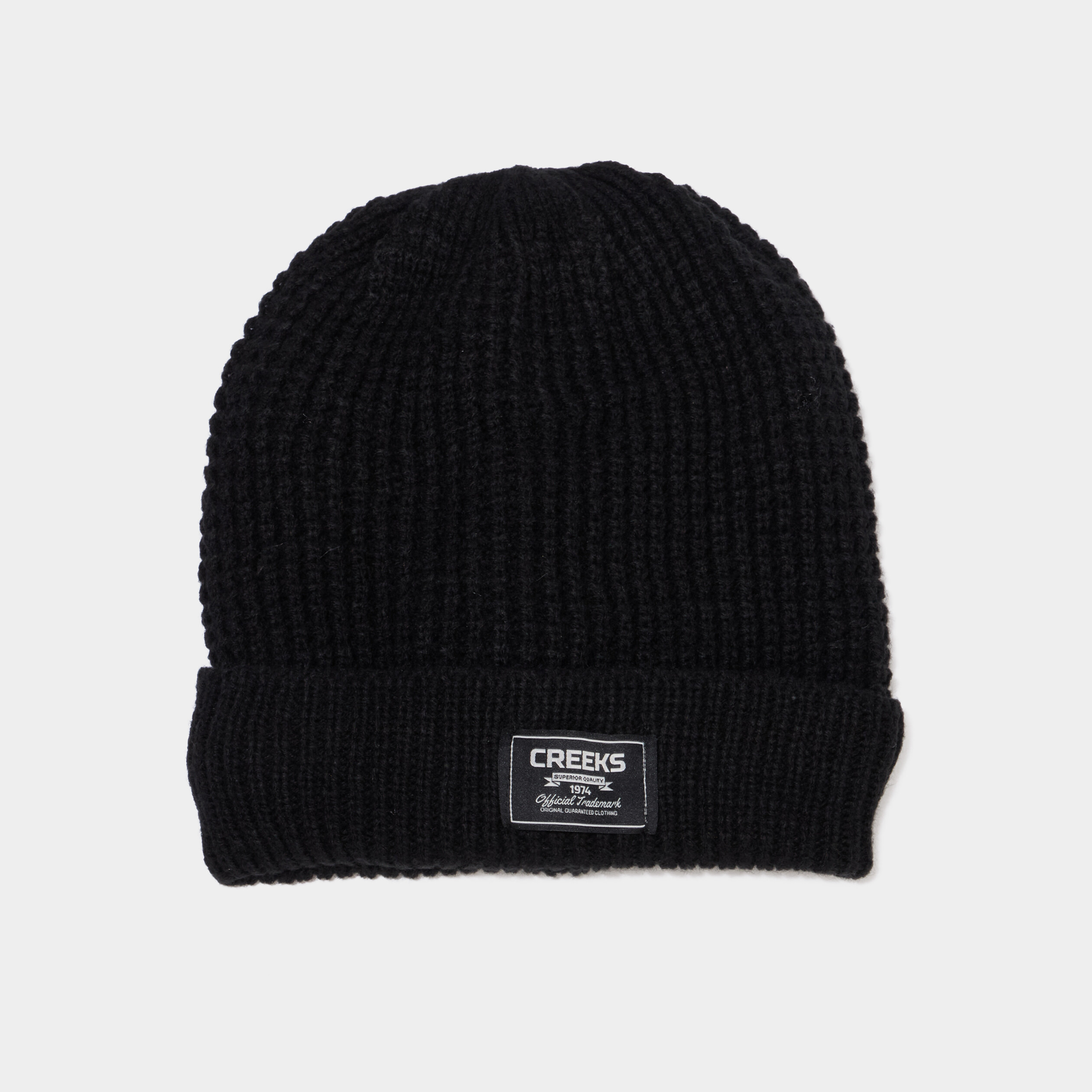 Bonnet tricot&eacute; noir homme