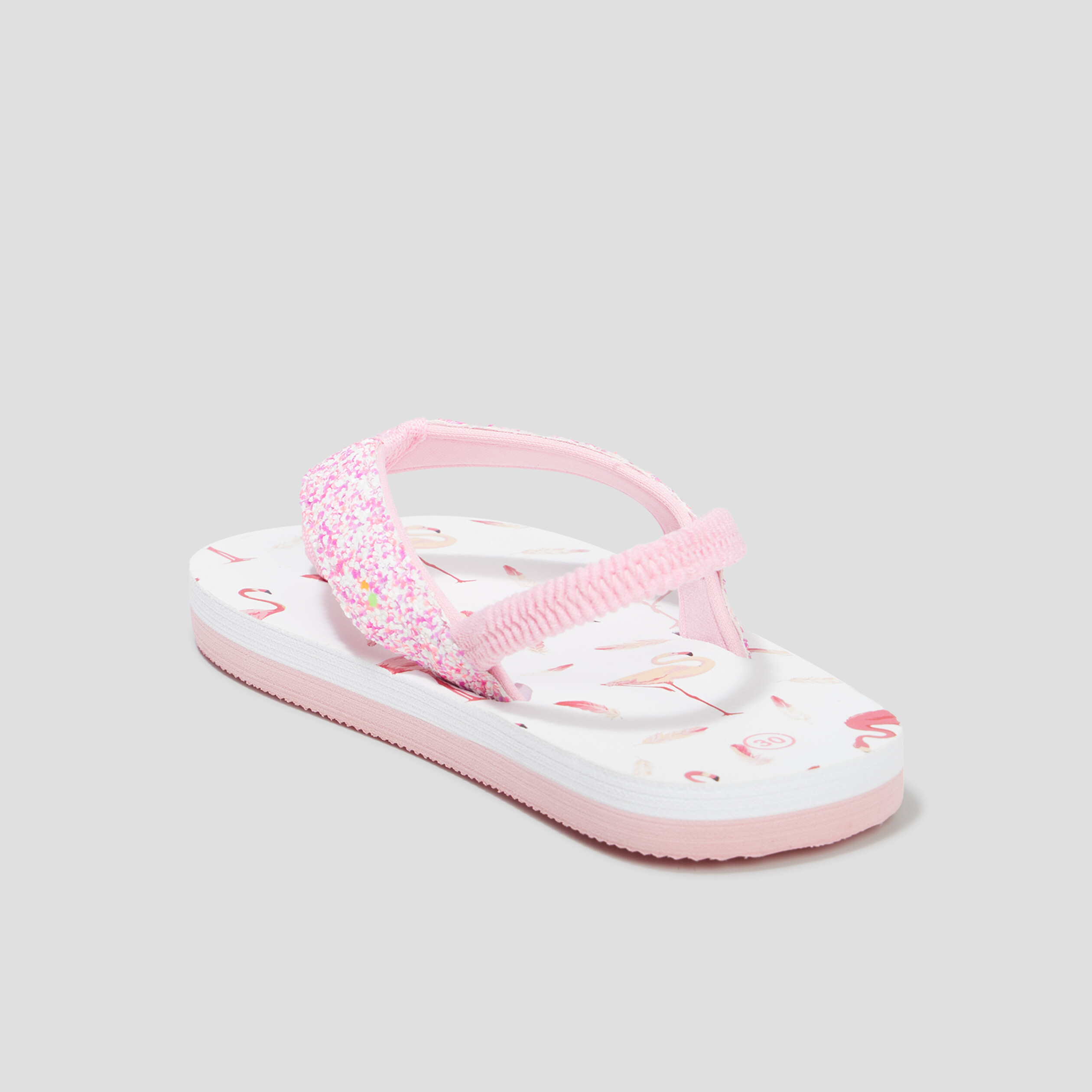 tongs a brides elastiquee petales rose fille Tongs à brides élastiquée pétales rose fille
