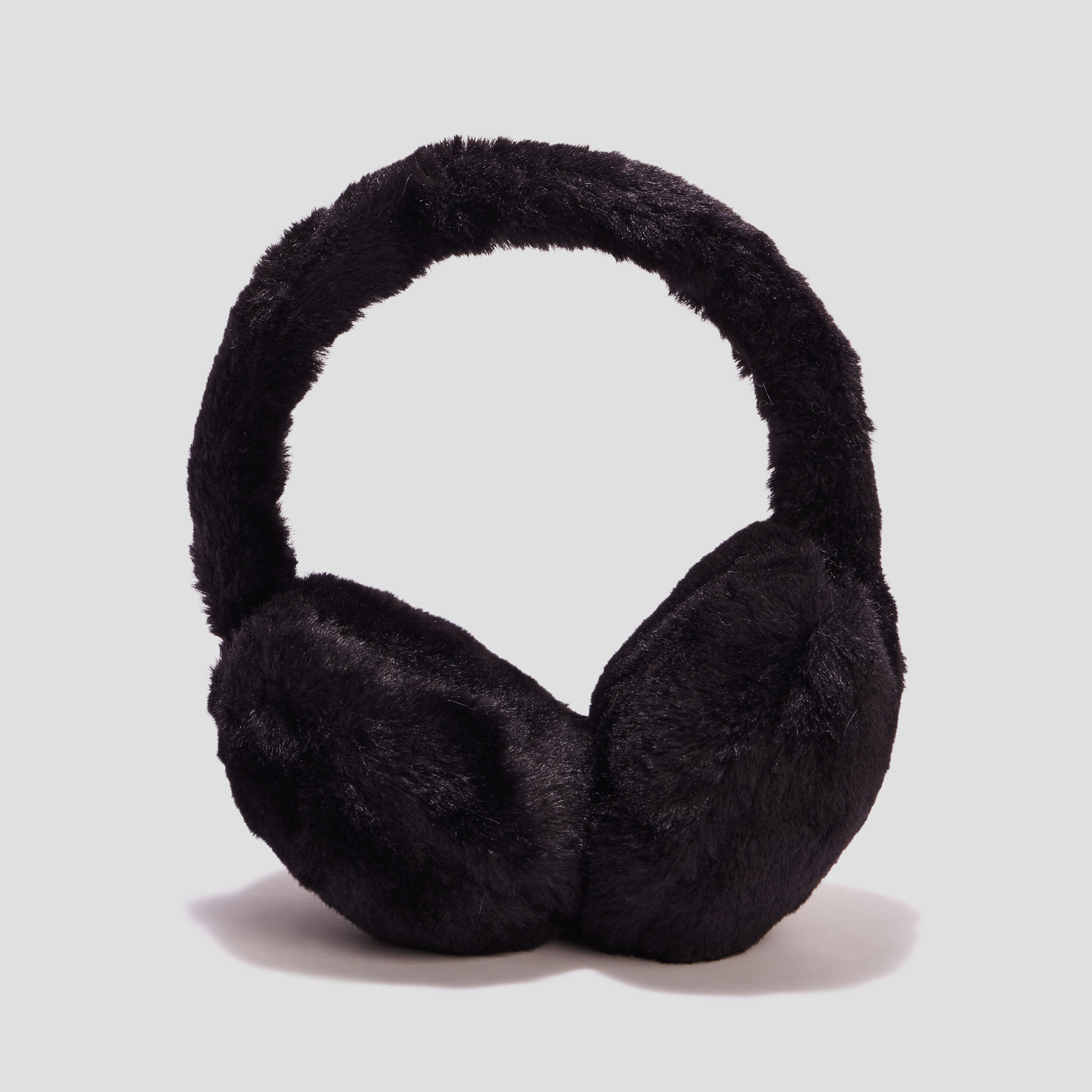 Cache-oreilles imitation fourrure noir femme
