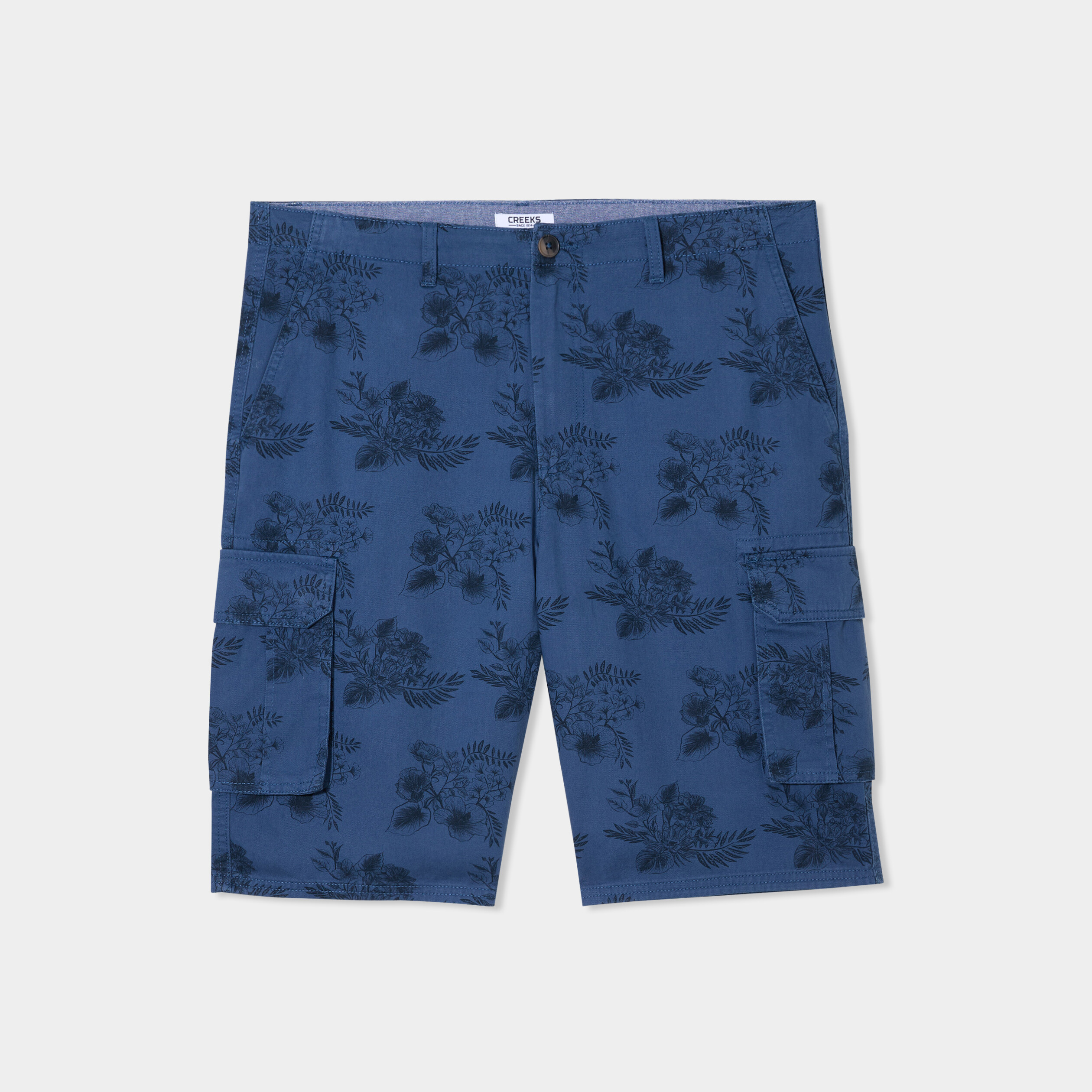 bermuda cargo coton bleu fonce homme Bermuda cargo coton bleu foncé homme