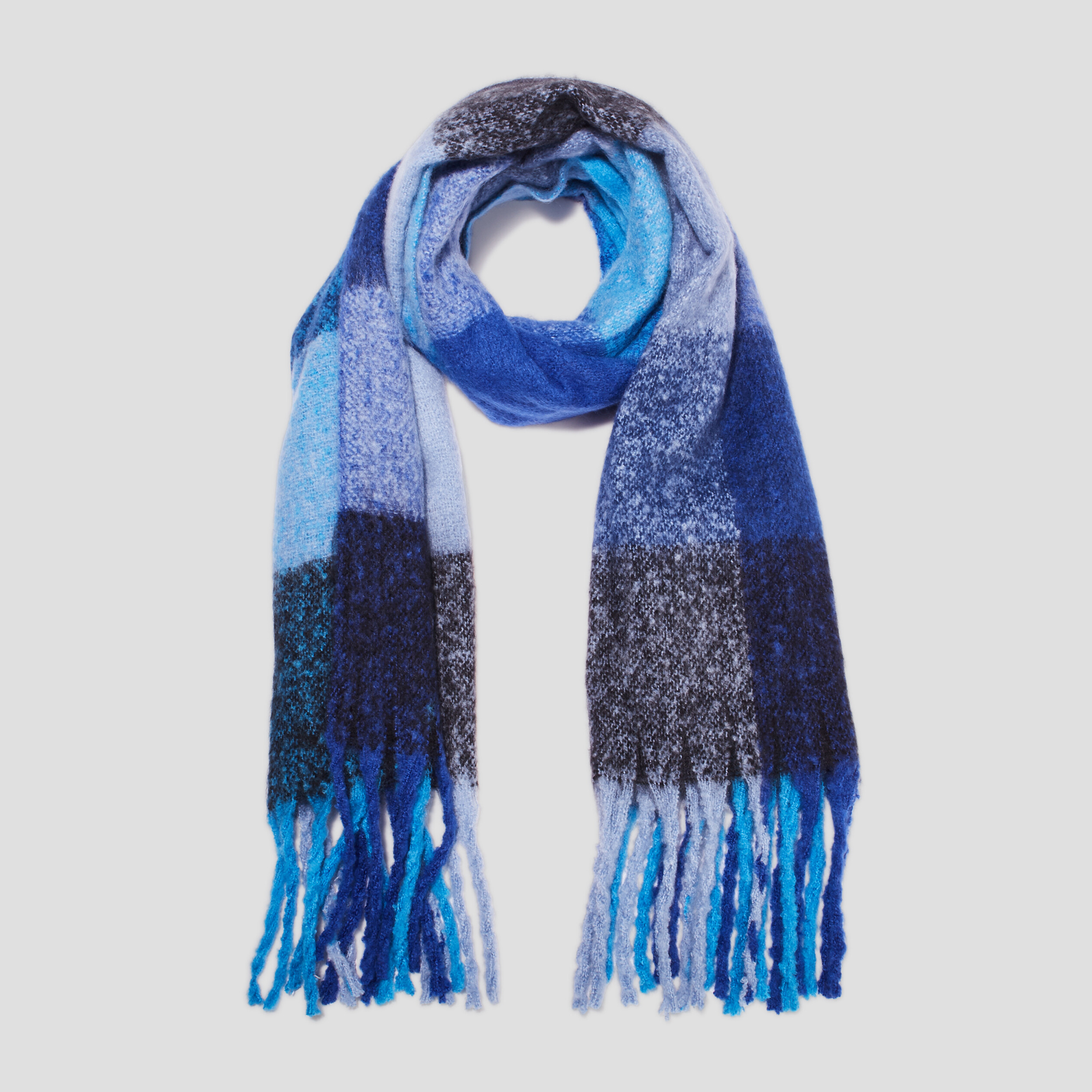 Écharpe bleu femme