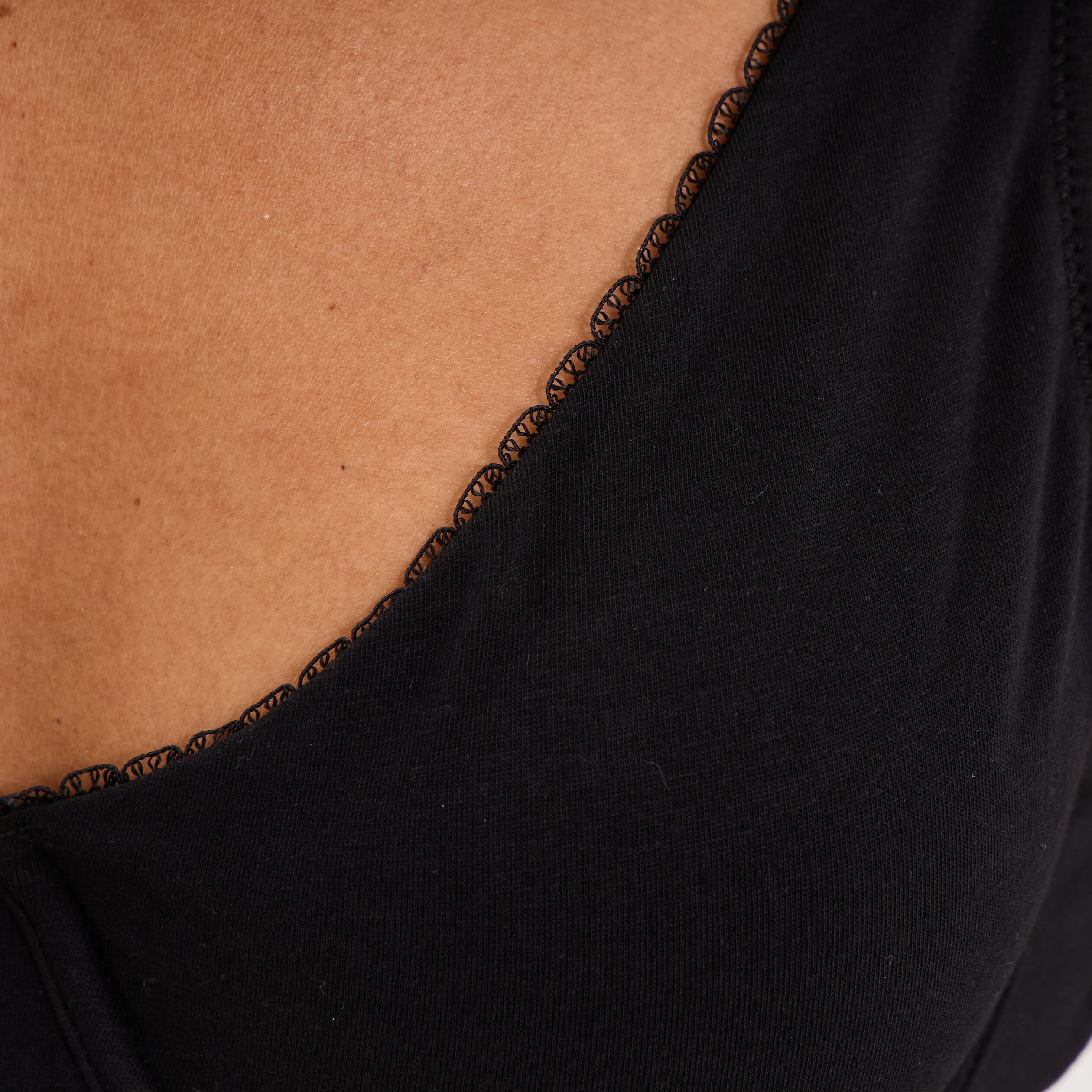 Soutien-gorge foulard coton majoritaire noir femme