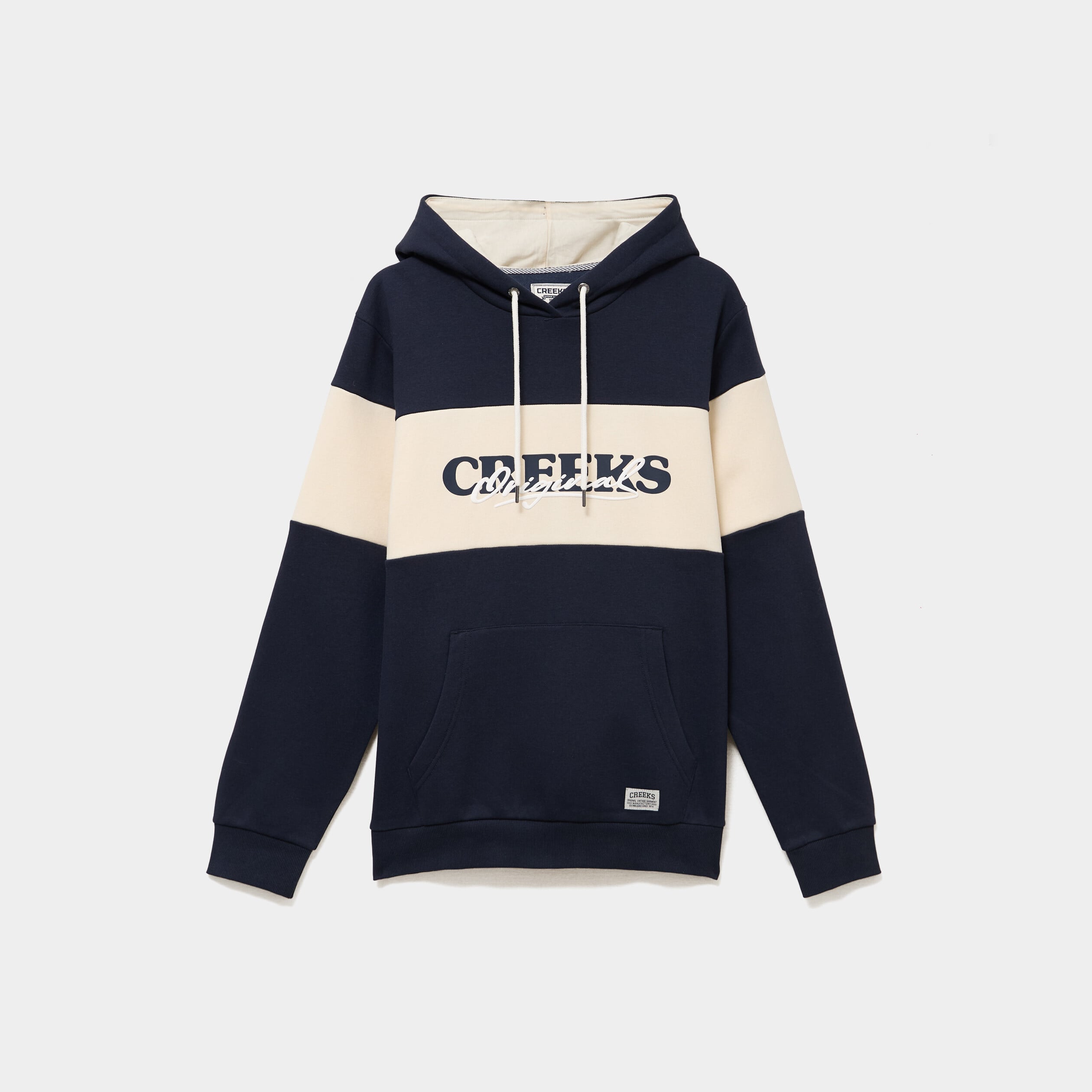 Sweat hoodie 1 poche bleu marine homme