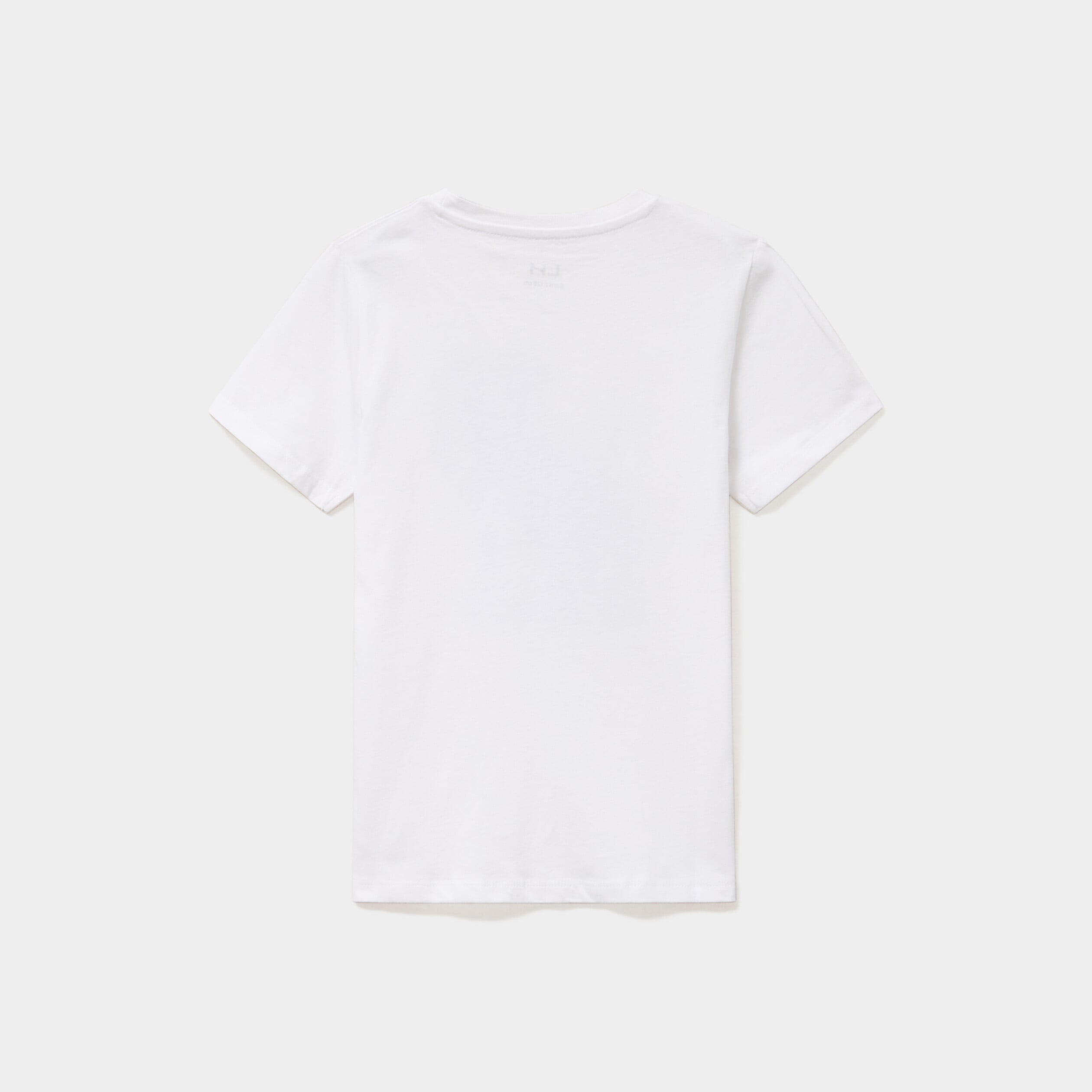 T-shirt col rond manches courtes coton blanc gar&ccedil;on