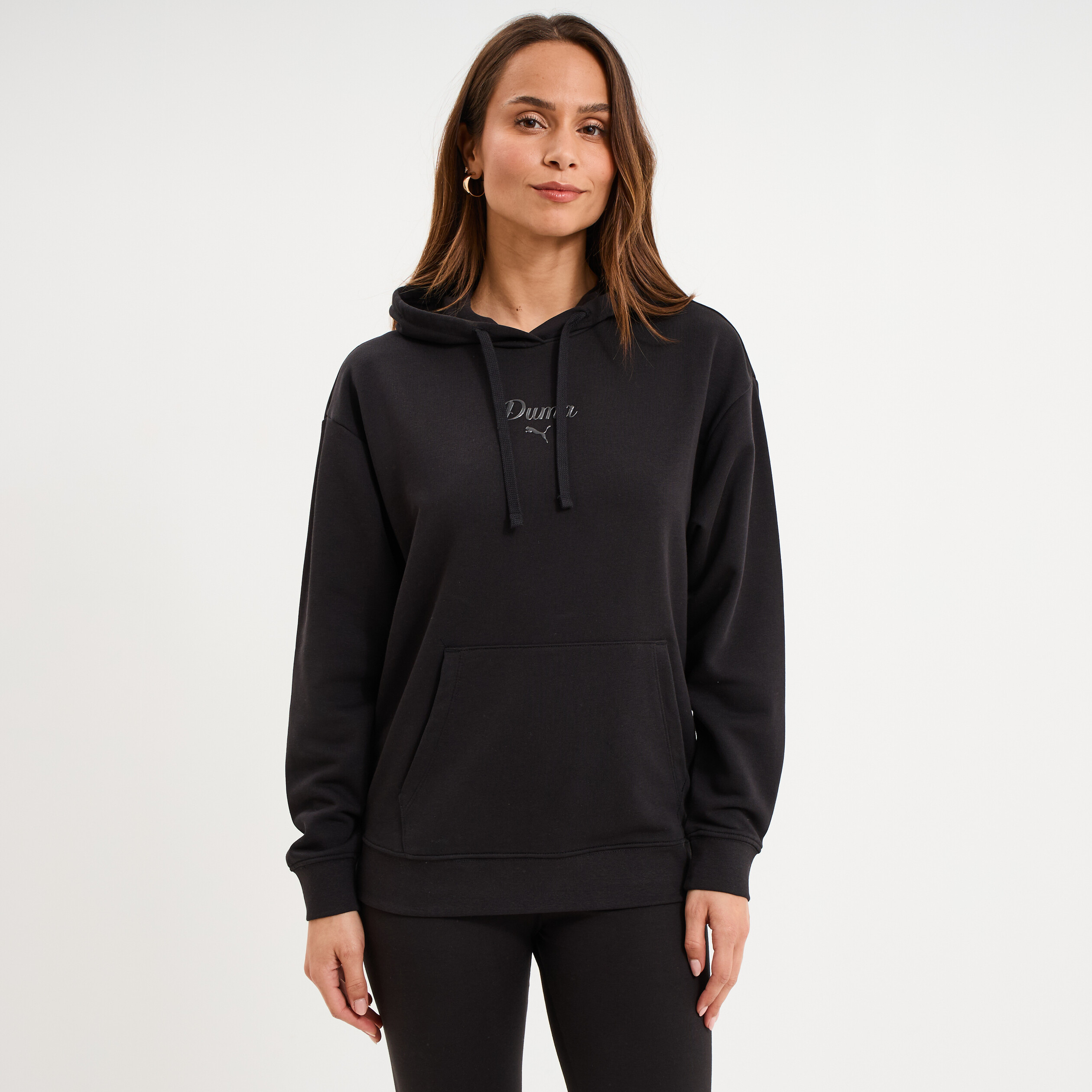 Sweat hoodie 1 poche &agrave; capuche Puma noir femme