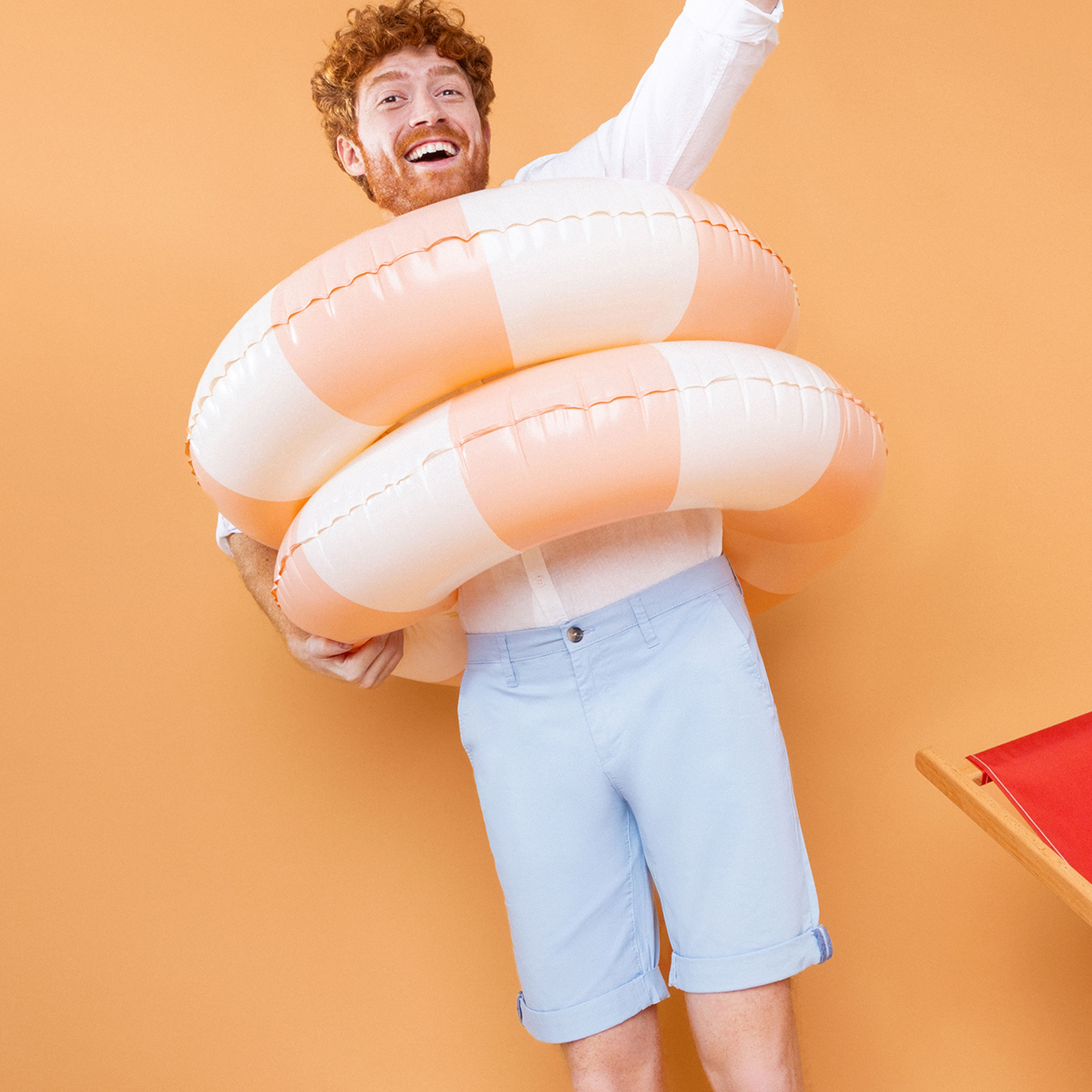 Bermuda Short Bleu Ciel Homme Short Chino Slim Creeks Bleu Ciel Homme