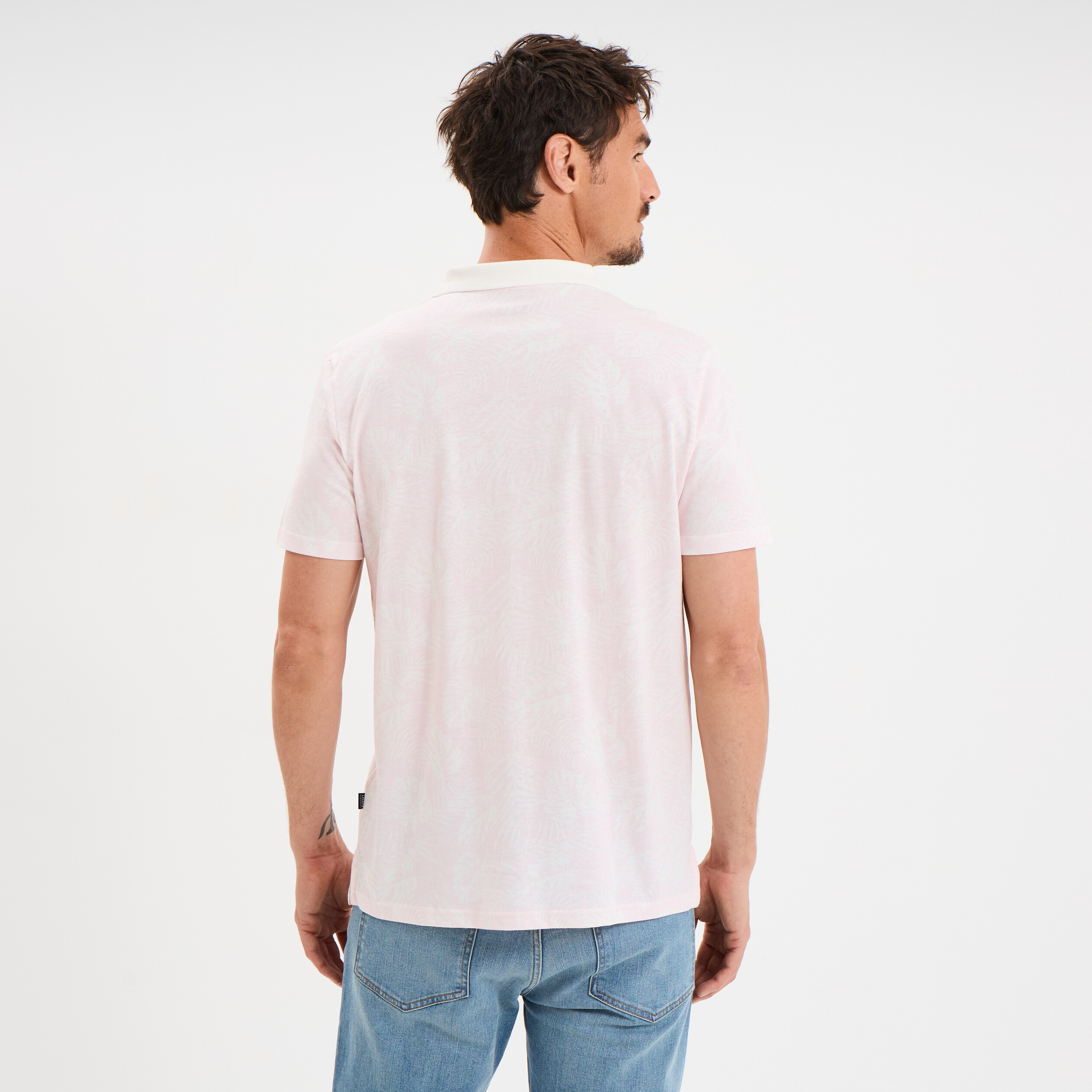 polo manches courtes coton rose homme Polo manches courtes coton rose homme