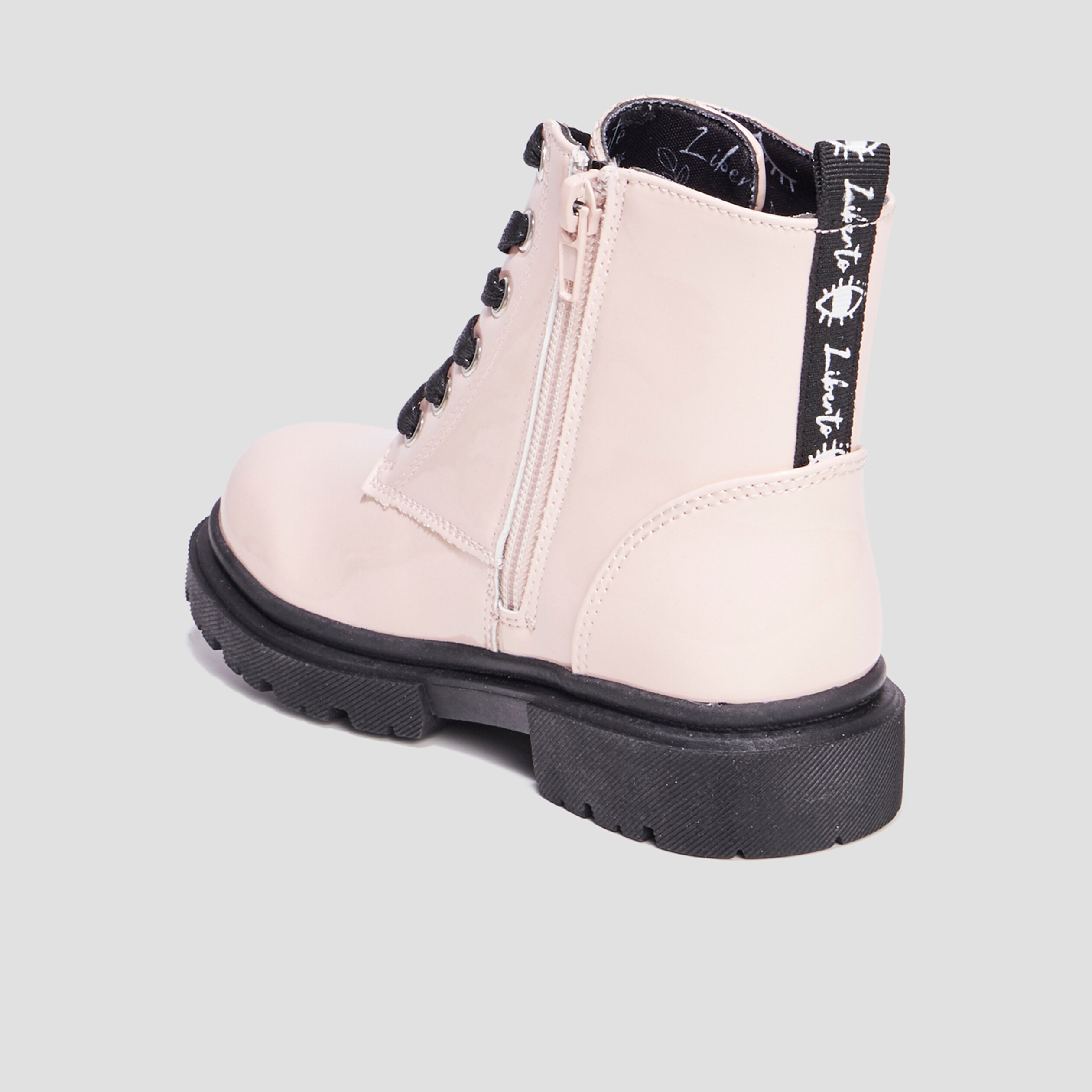 bottines crantees zippees a paillettes rose fille Bottines crantées zippées à paillettes rose fille