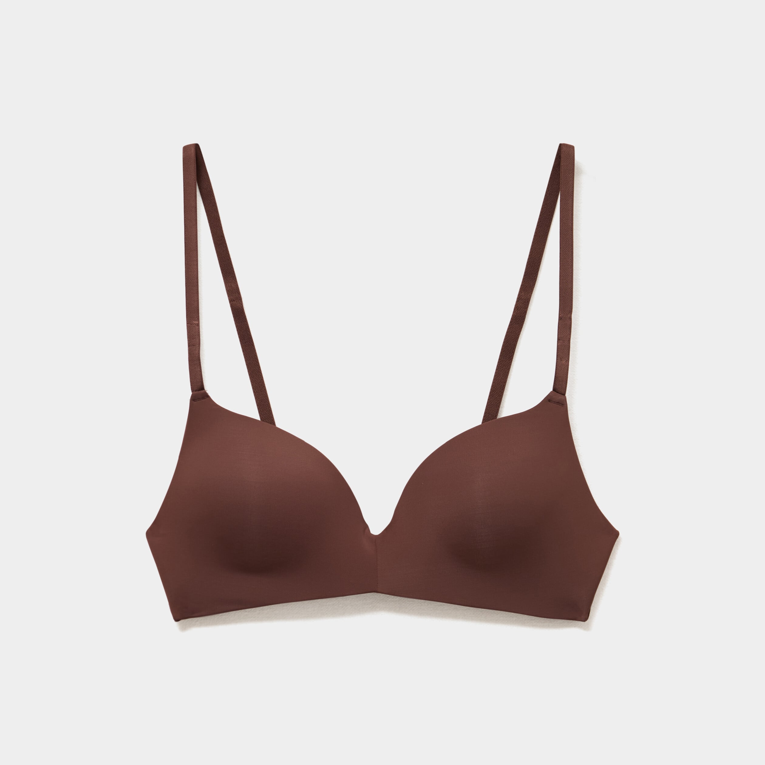 Soutien-gorge triangle bretelles fines marron femme