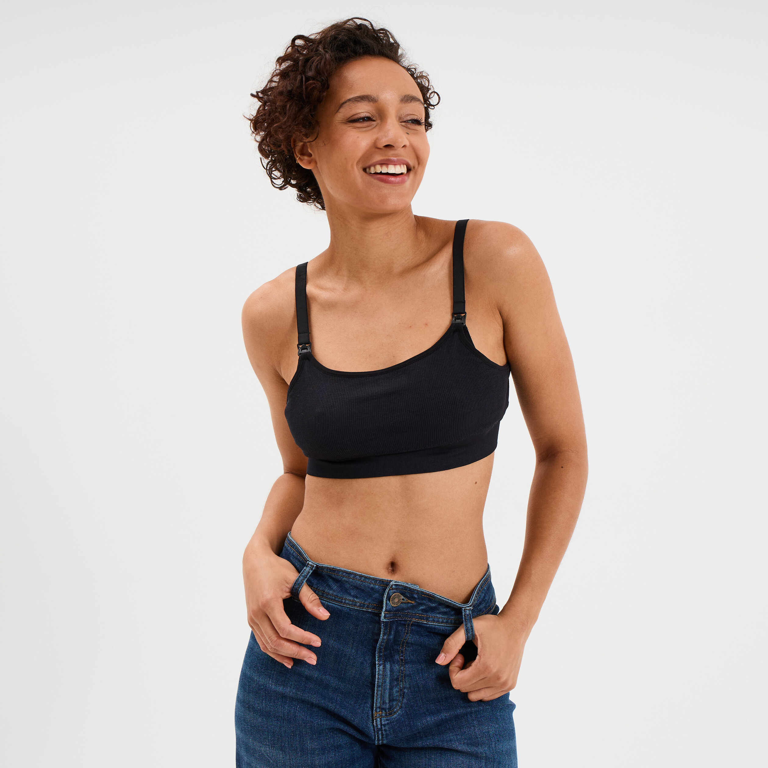 Lot 2 brassi&egrave;res d'allaitement noir femme