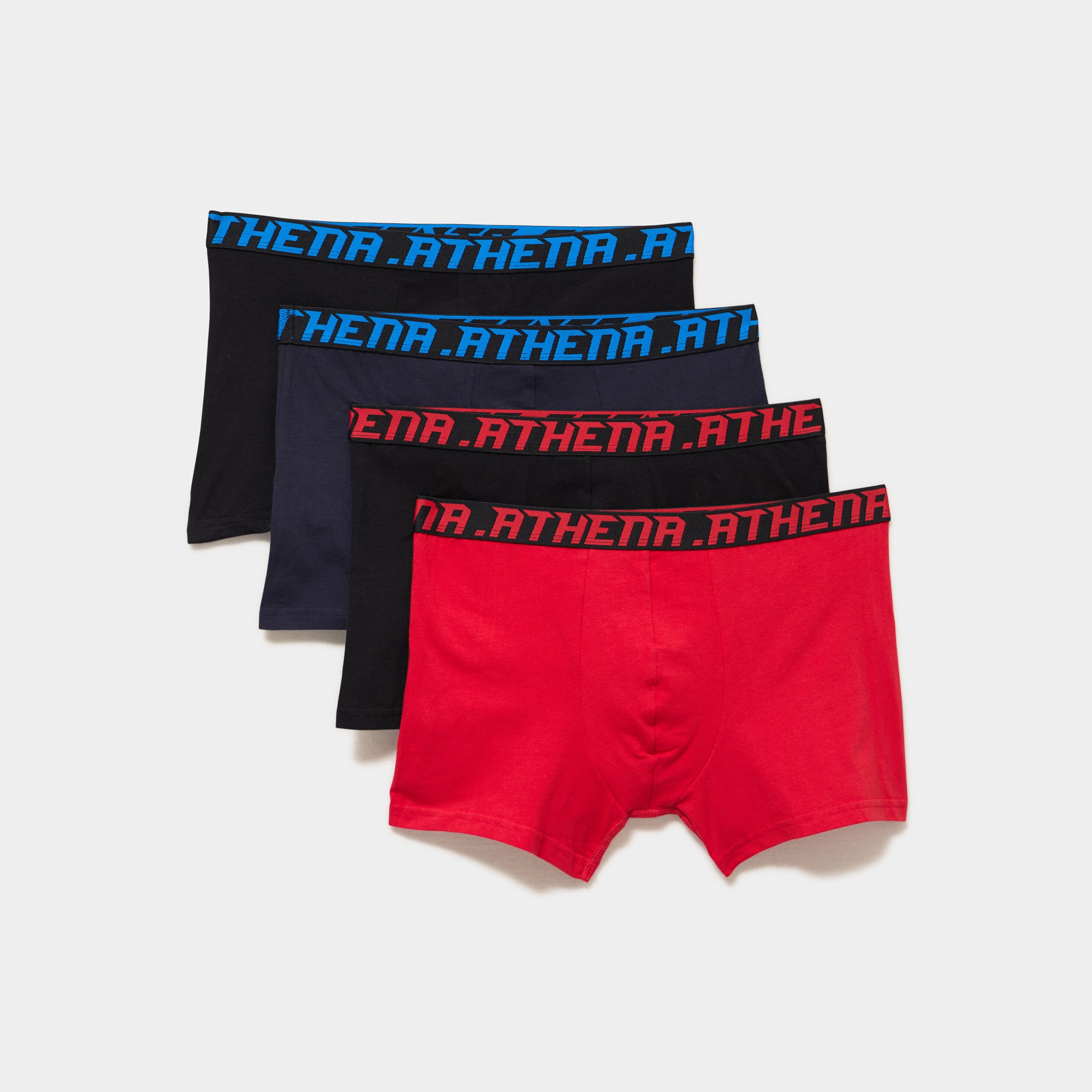 Lot 4 boxers coton majoritaire rouge homme