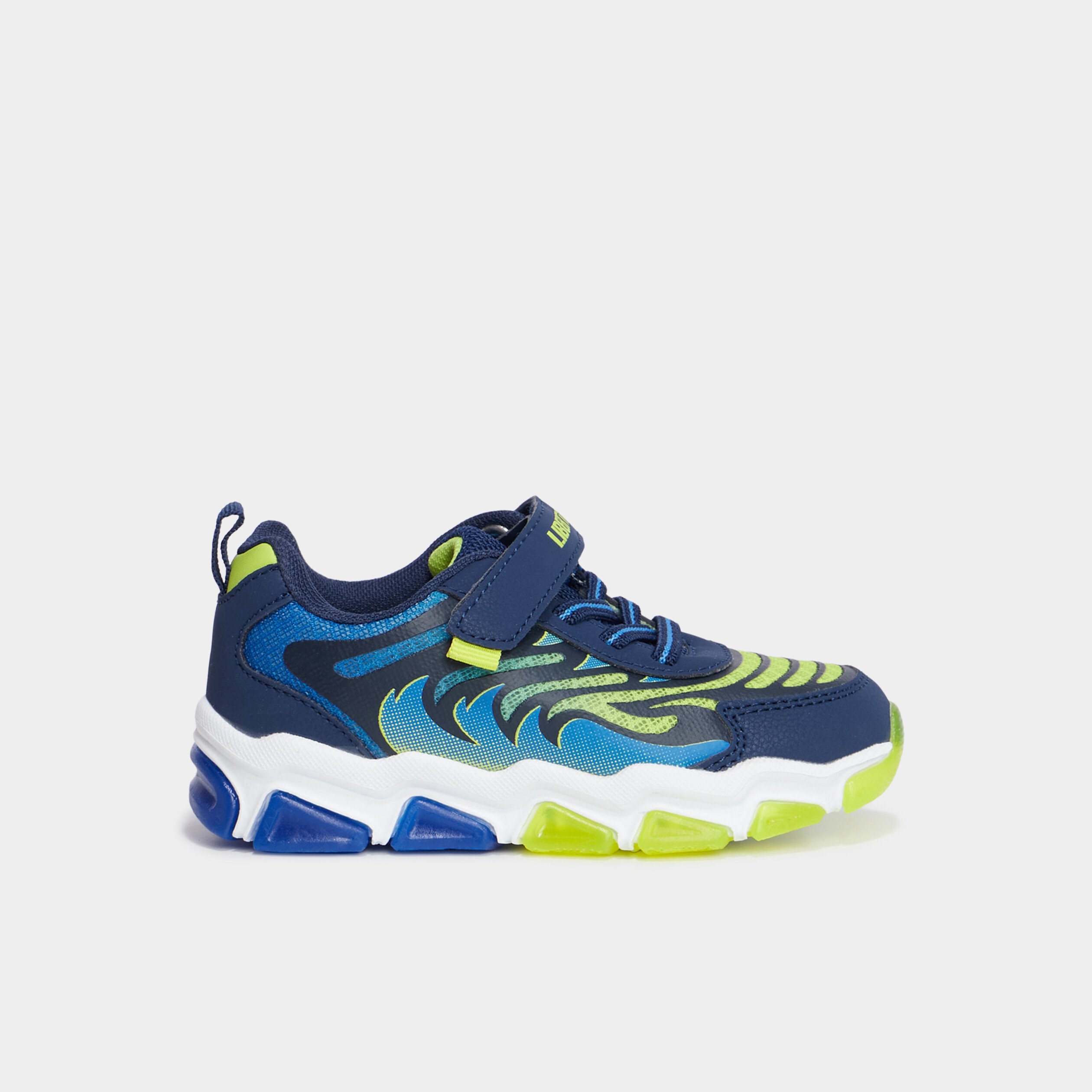Baskets running lumineuses Liberto bleu garçon