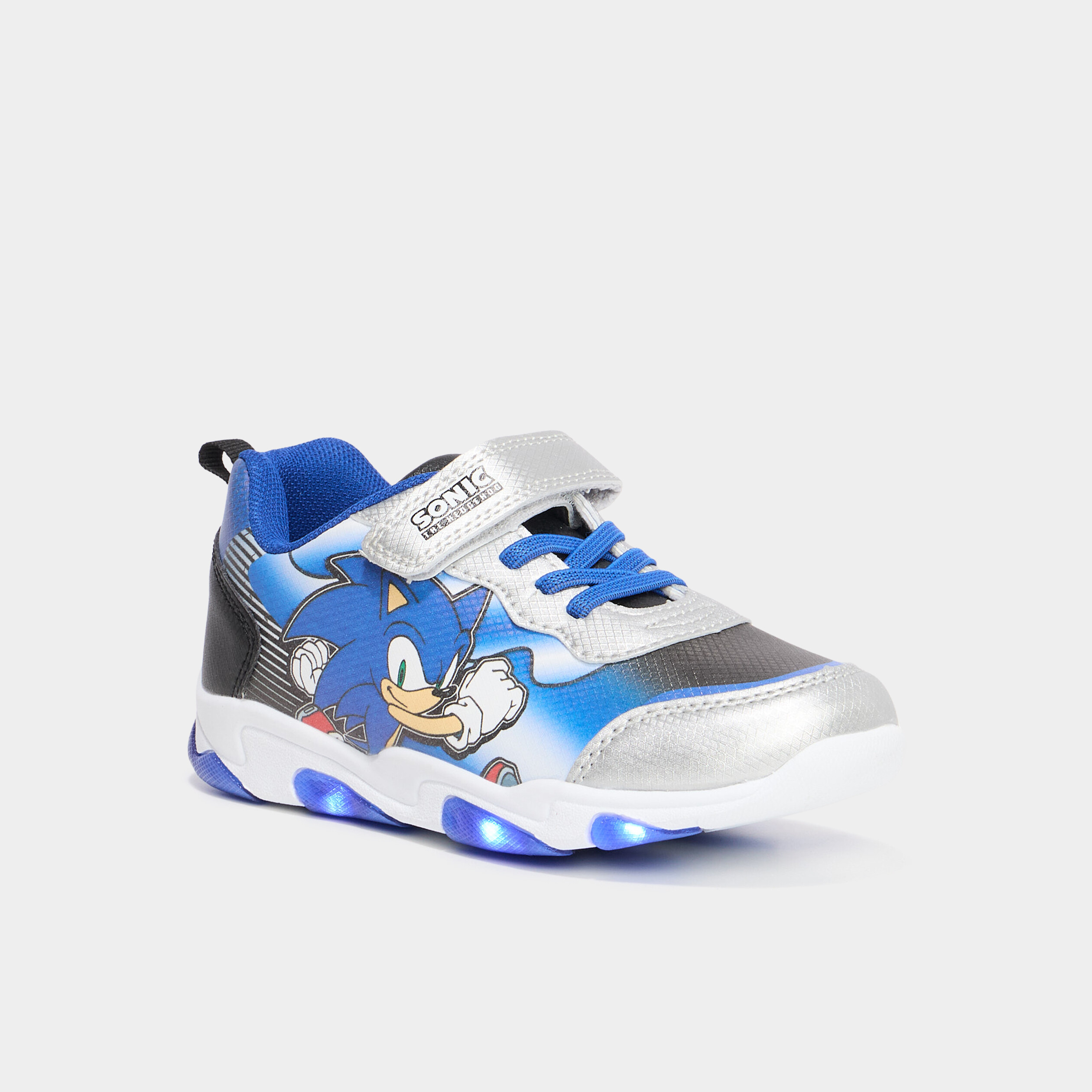 Baskets running semelle lumineuse Sonic bleu gar&ccedil;on