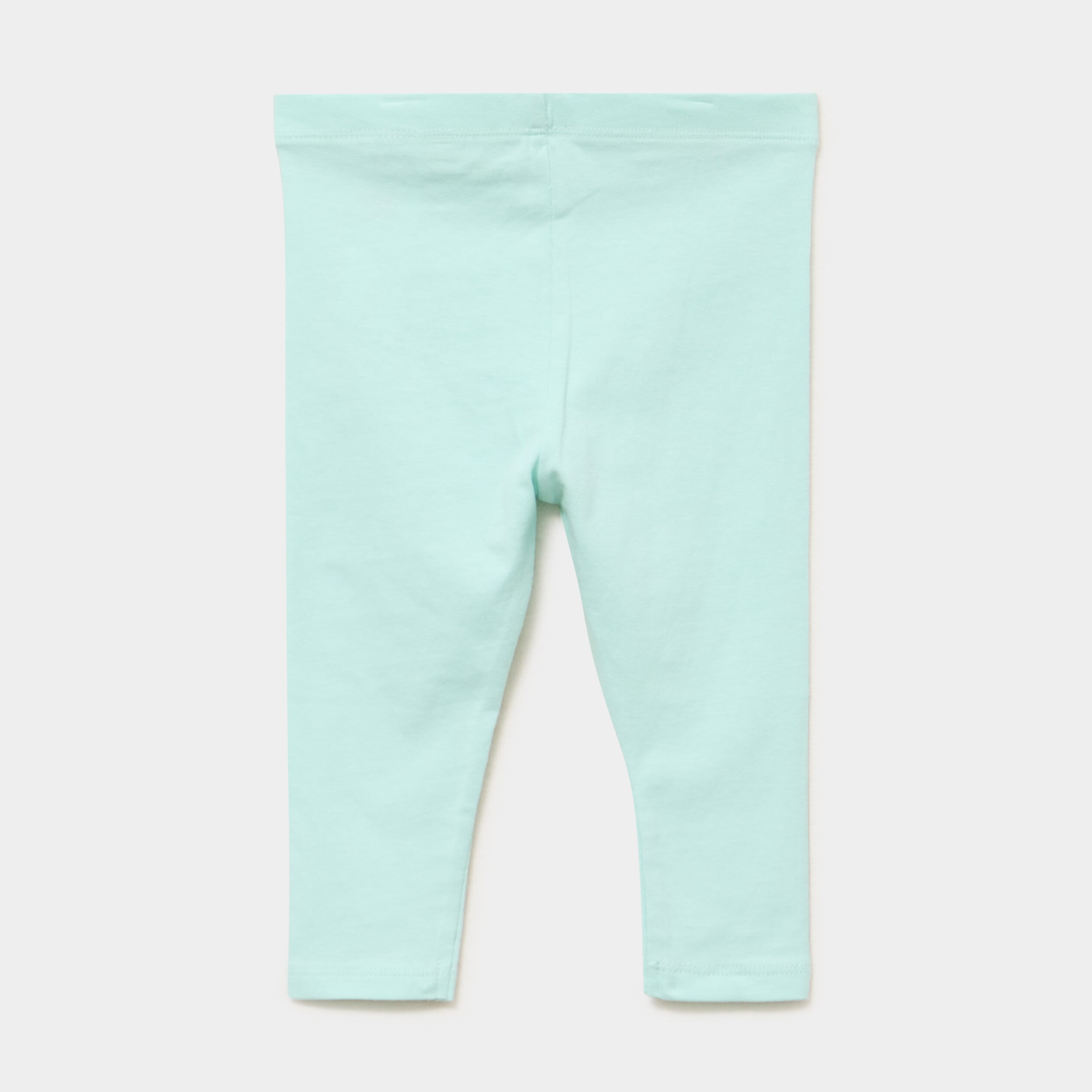 Legging uni en coton bleu turquoise b&eacute;b&eacute; fille