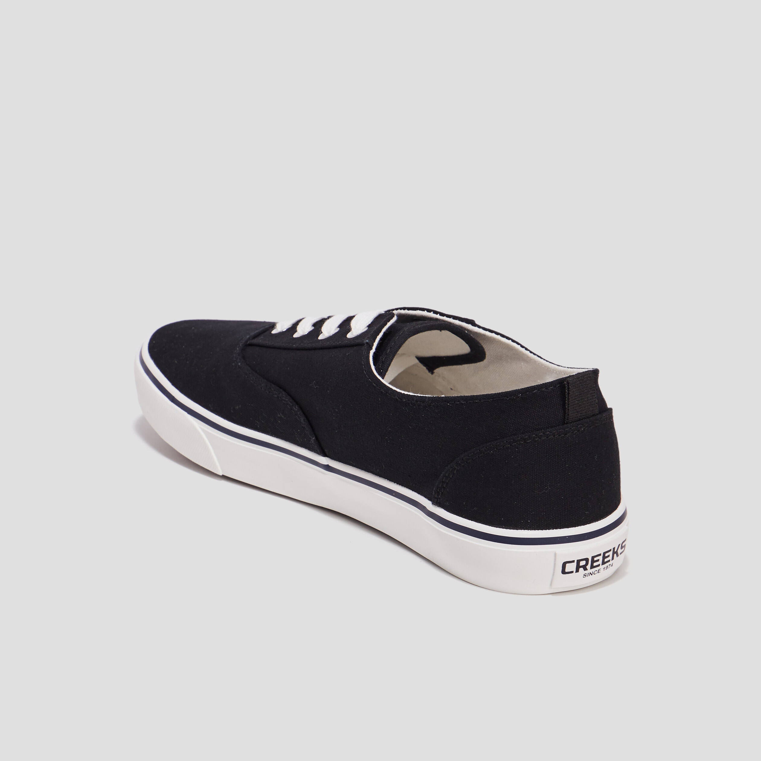 Tennis en toile à lacets Creeks noir homme