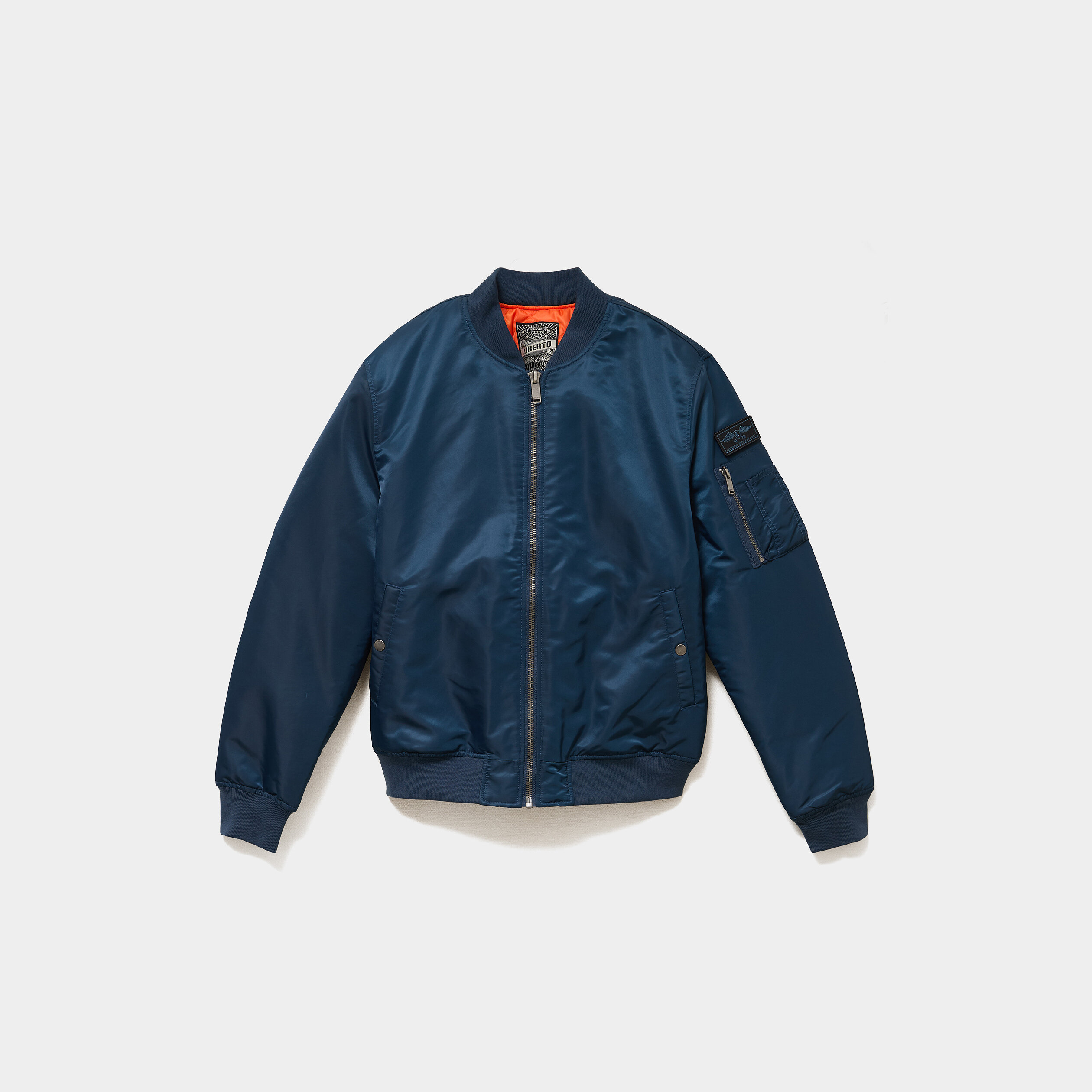Blouson bomber d&eacute;perlant Liberto bleu marine homme