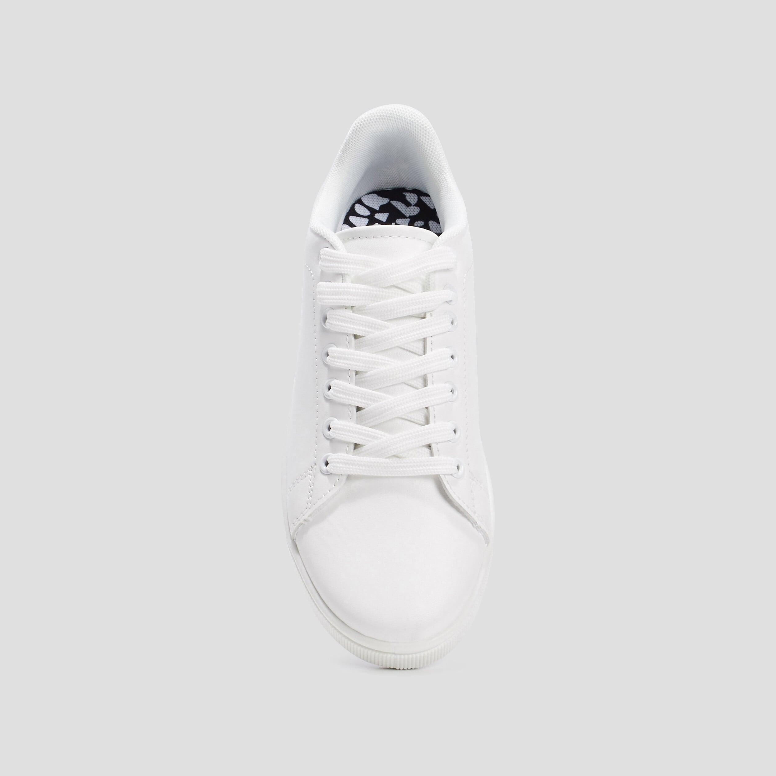 Tennis &agrave; lacets blanc femme