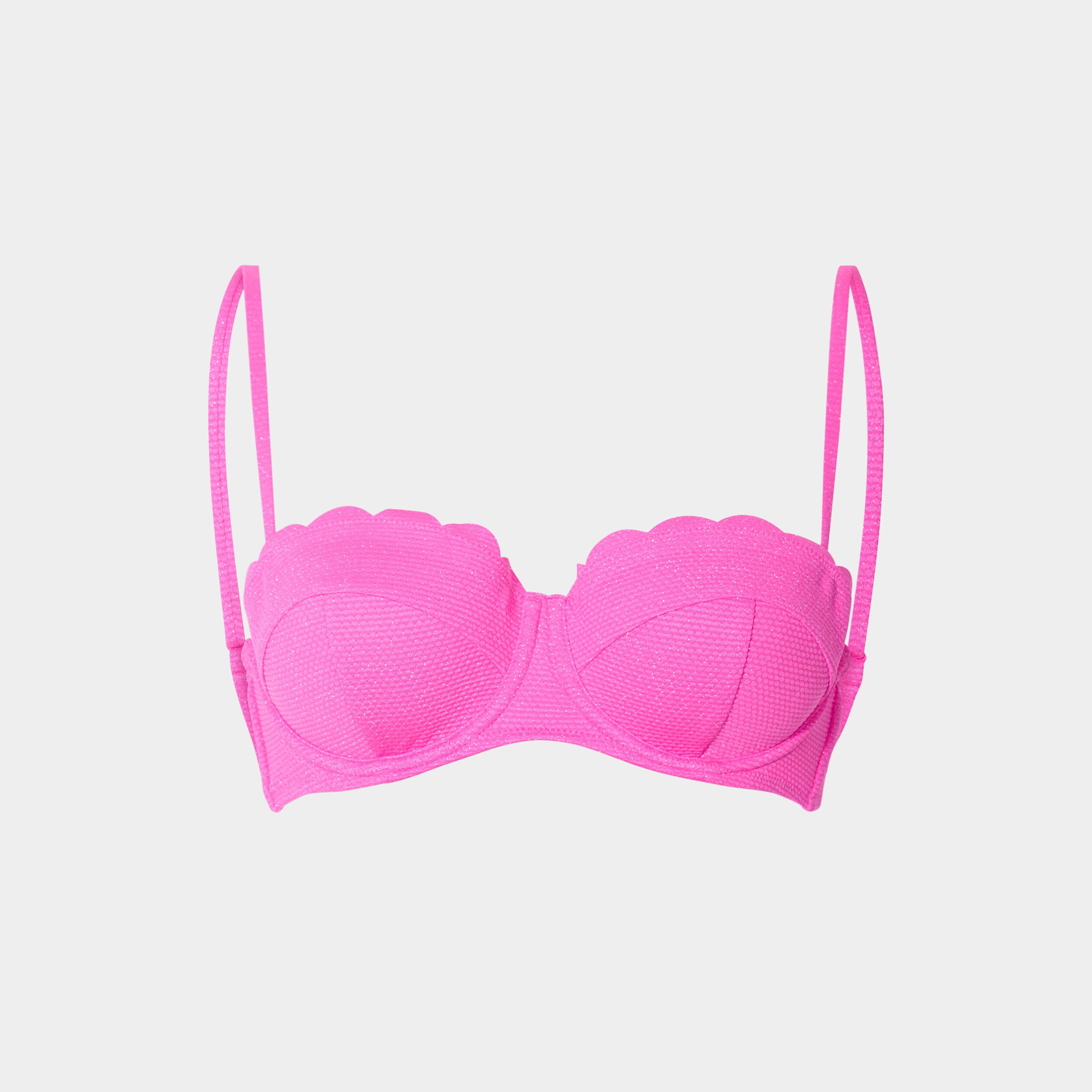 haut de maillot de bain bandeau rose fushia femme Haut de maillot de bain bandeau rose fushia femme