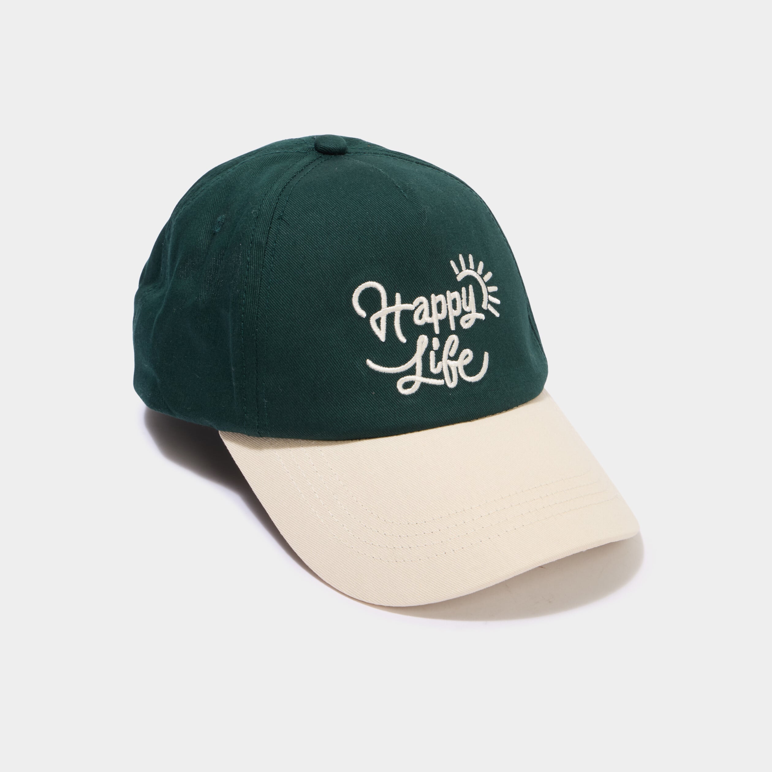 Casquette brod&eacute;e coton vert gar&ccedil;on