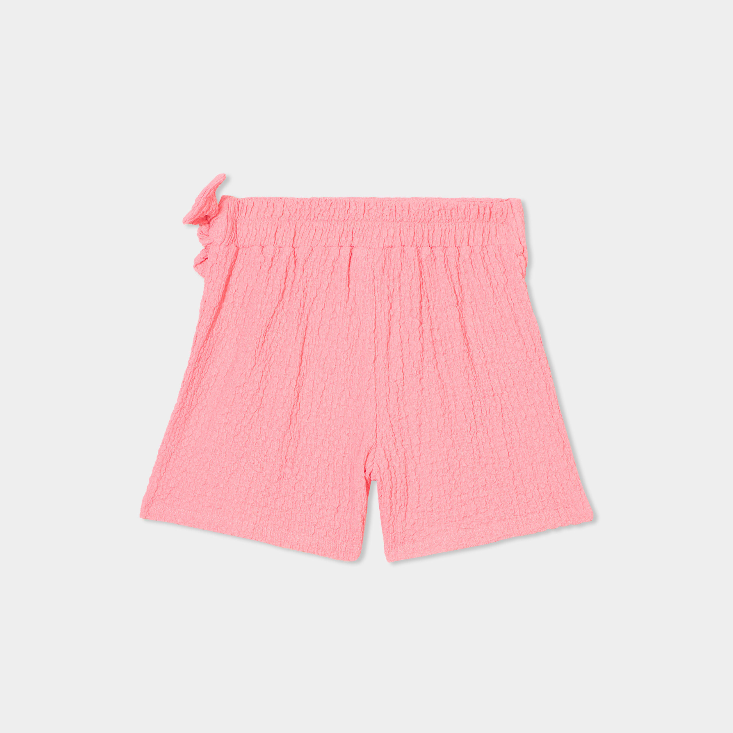 jupe short droite rose fille Jupe-short droite rose fille