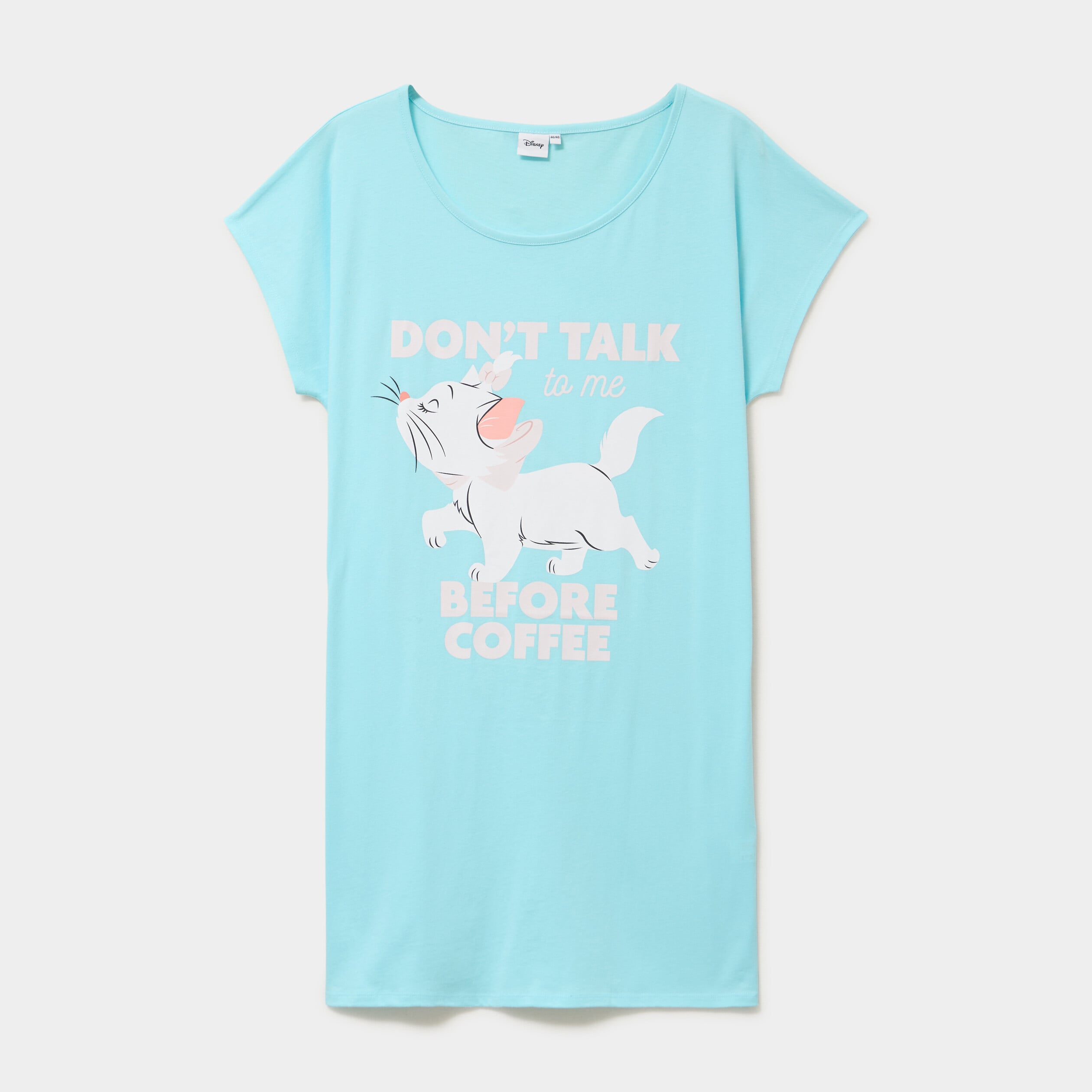 Chemise de nuit courte Aristochats Marie bleu turquoise femme grande taille